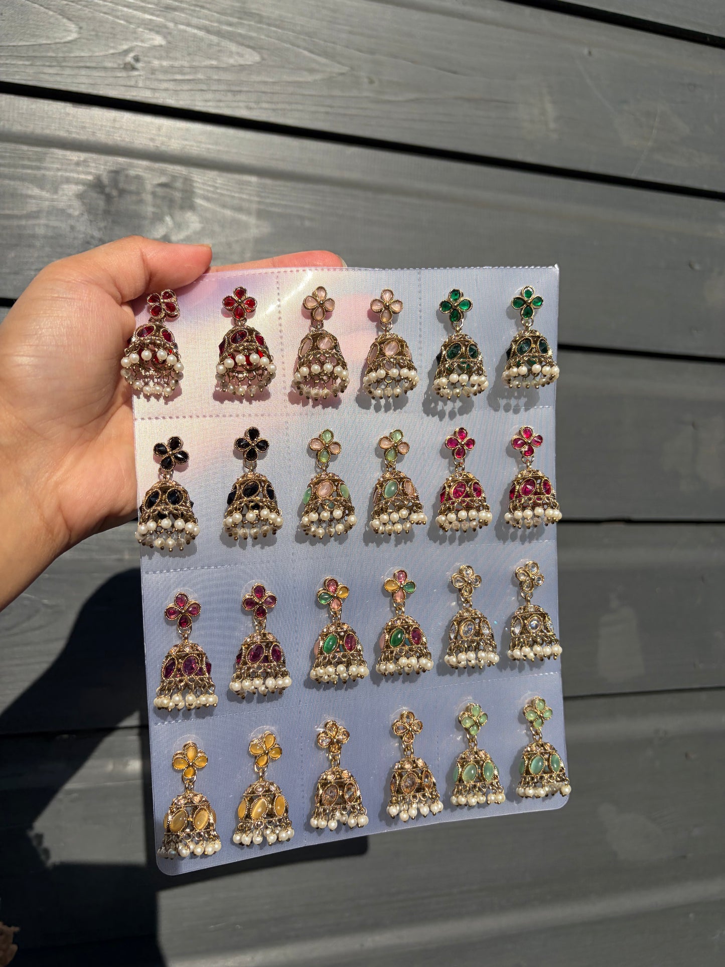 Rafiya mini jhumka set