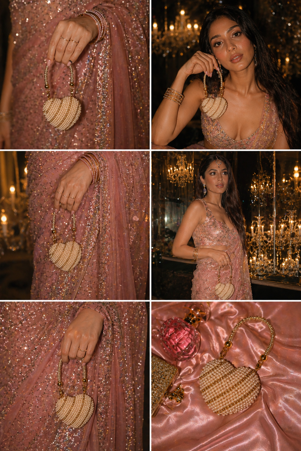 Reeha mini clutch bag ~ Gold