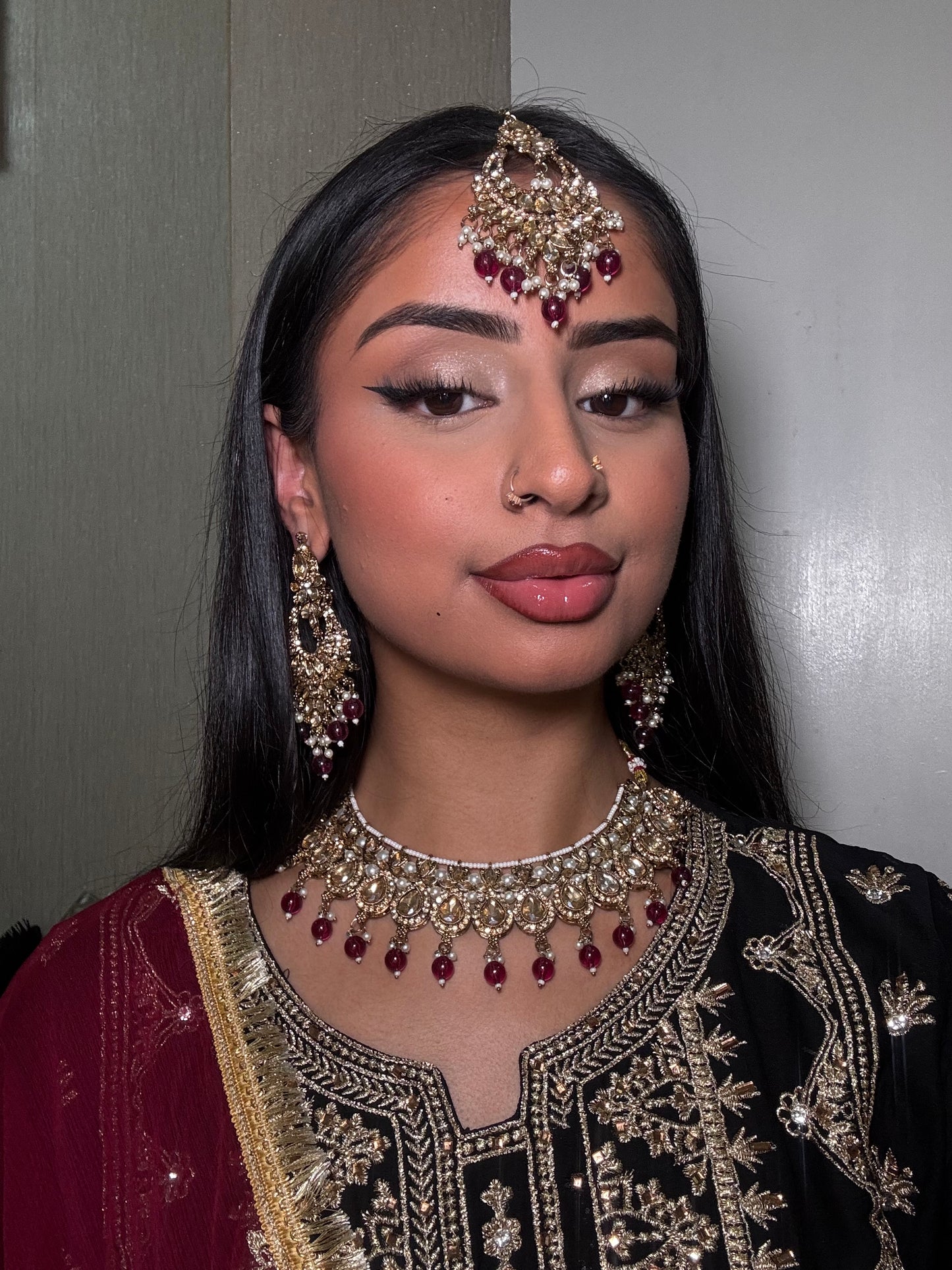 Farah jewellery set~ Dark purple