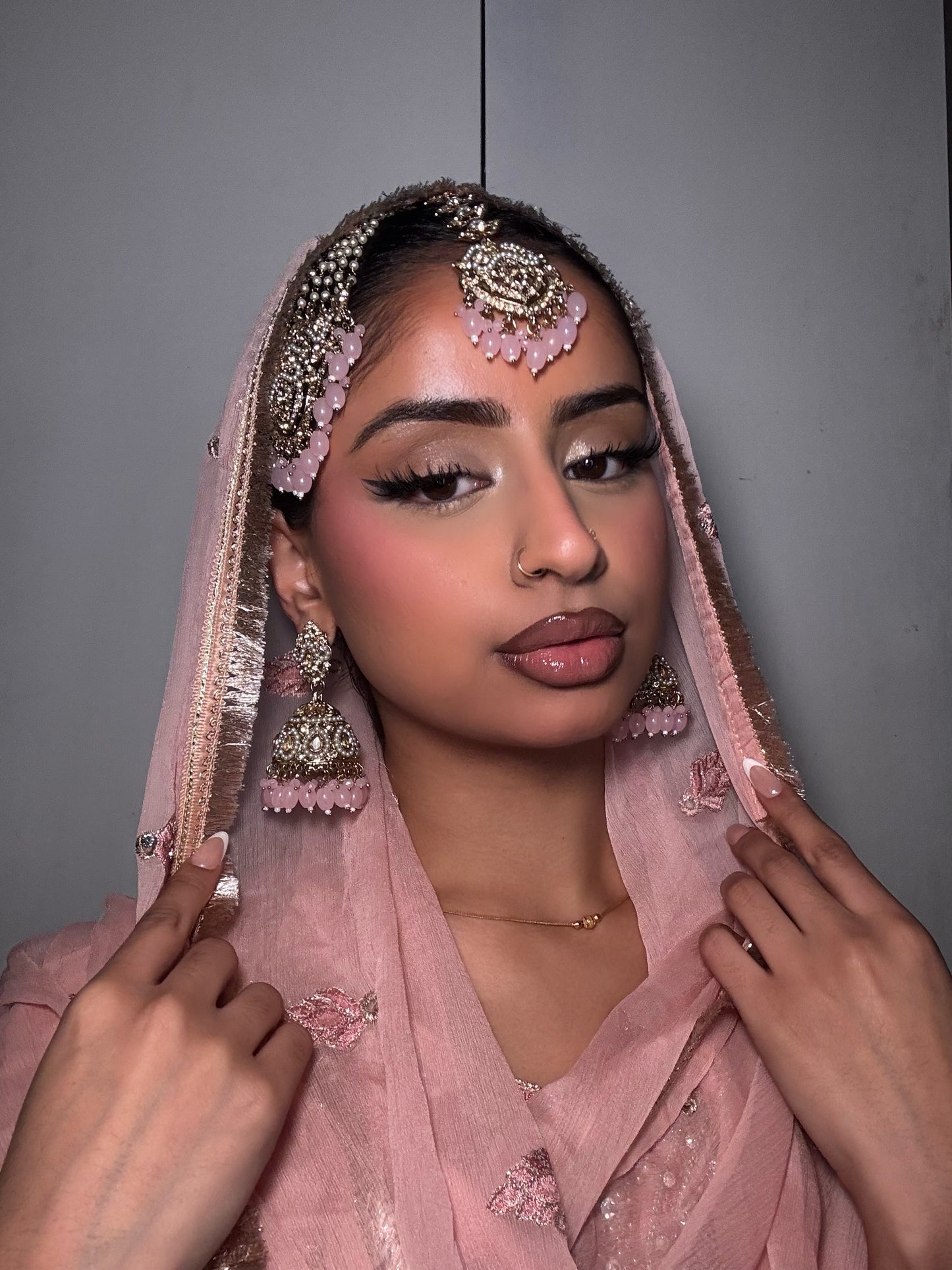 Afroza jhumar set ~ Pink