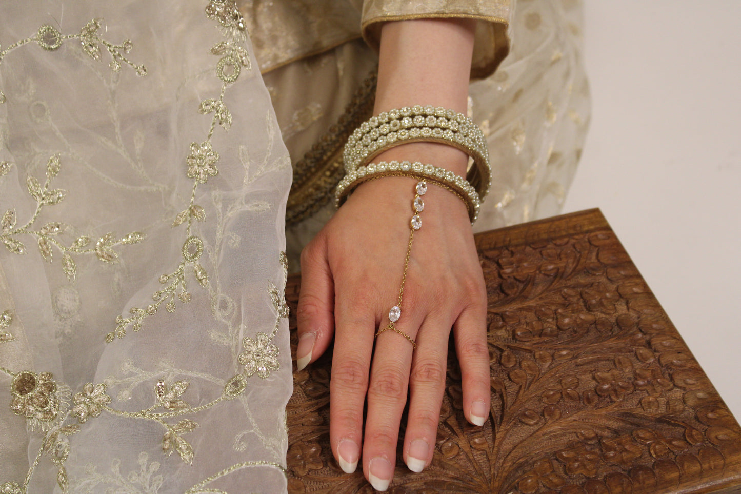 Sabeena floral bangles ~Gold