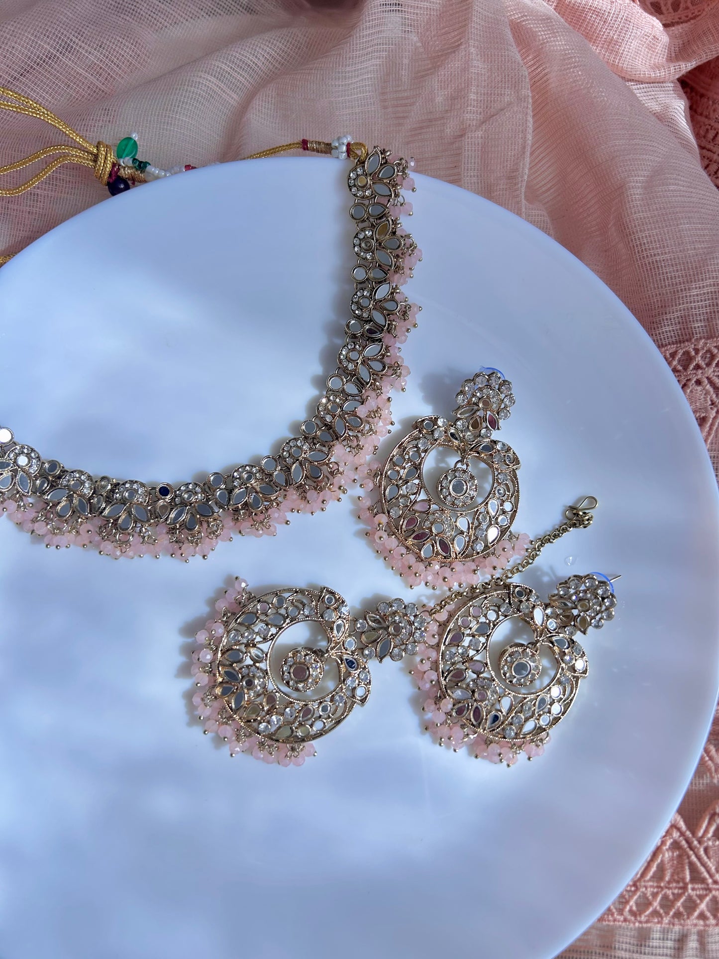 Sofia jewellery set ~Nude pink