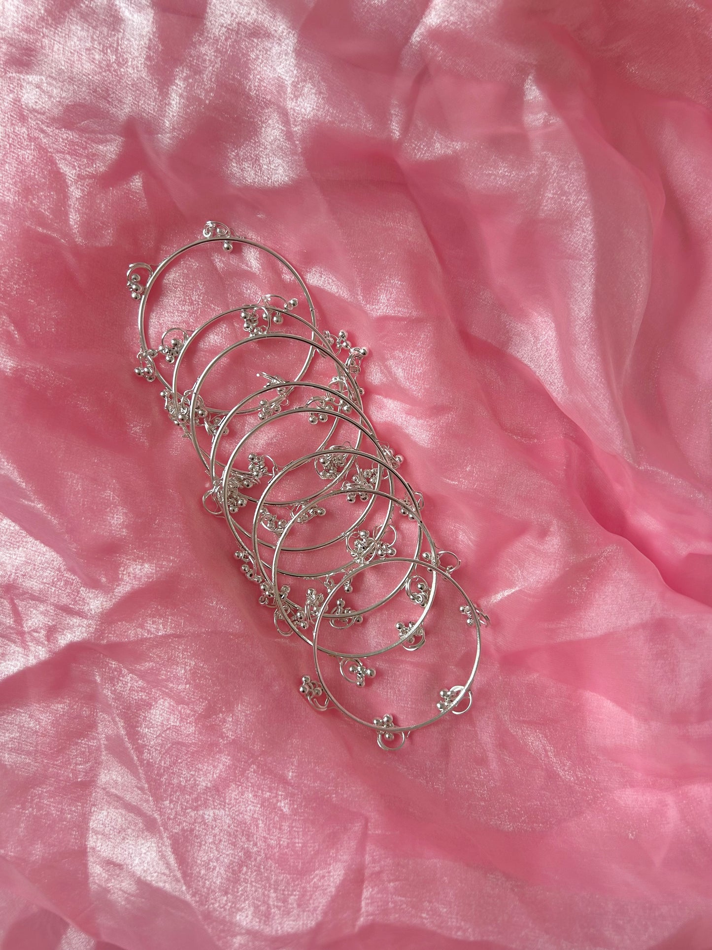 Kashya Bangles ~ silver (set of 8)