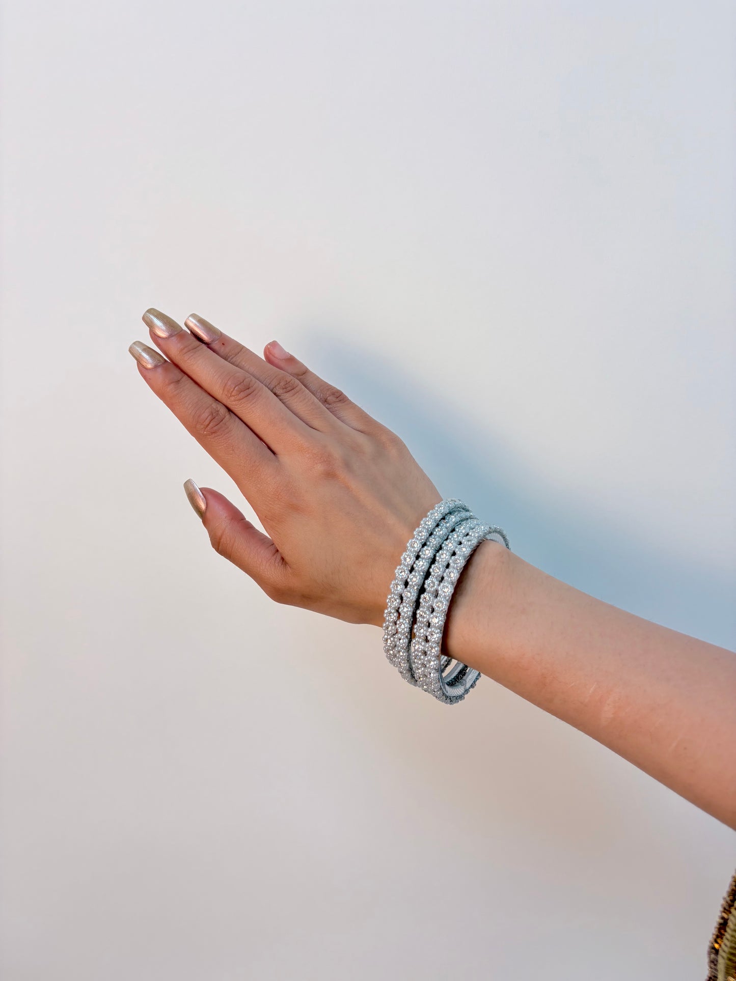 Sabeena floral bangles ~Silver