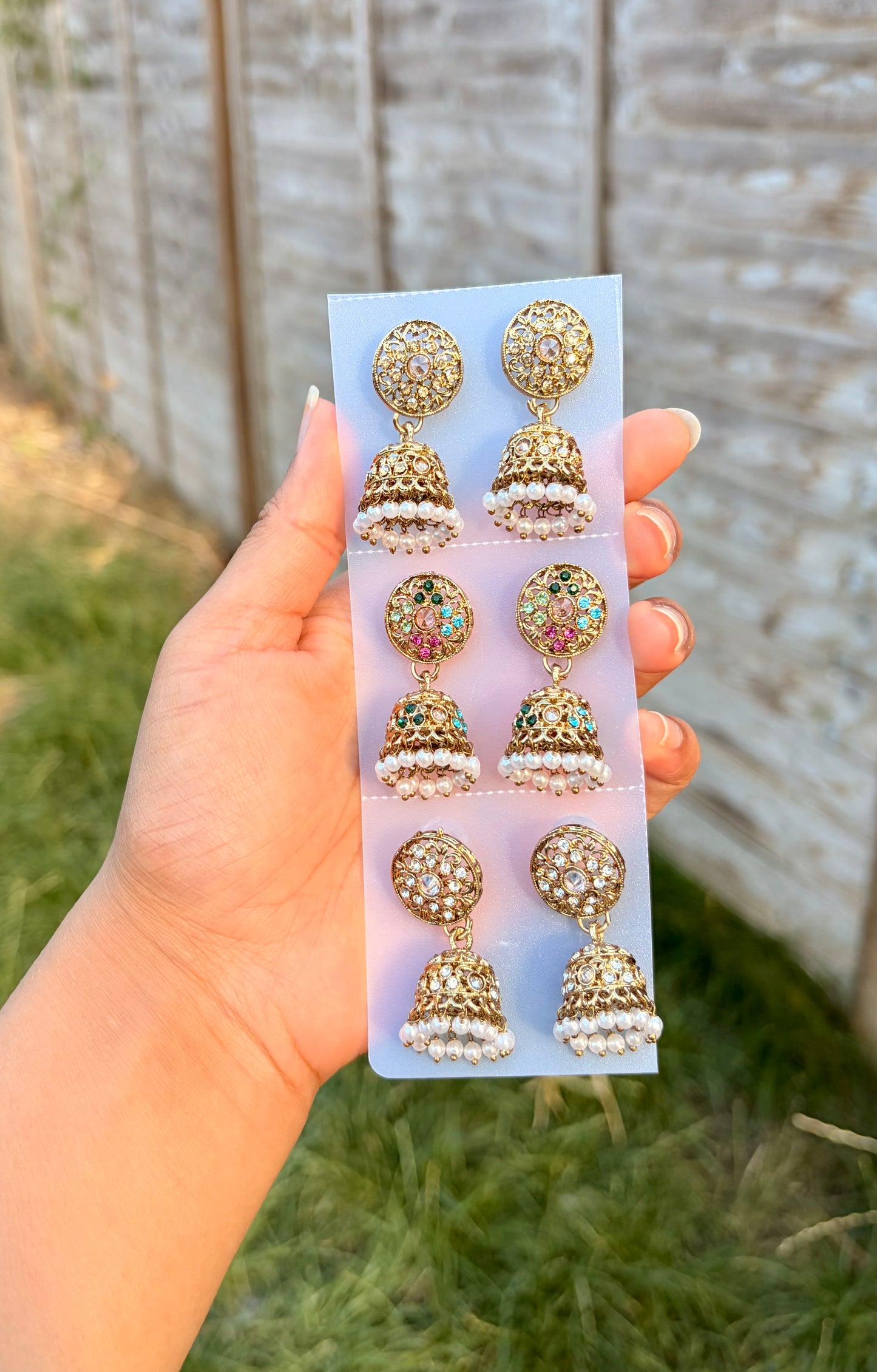 Amani jhumka trio set