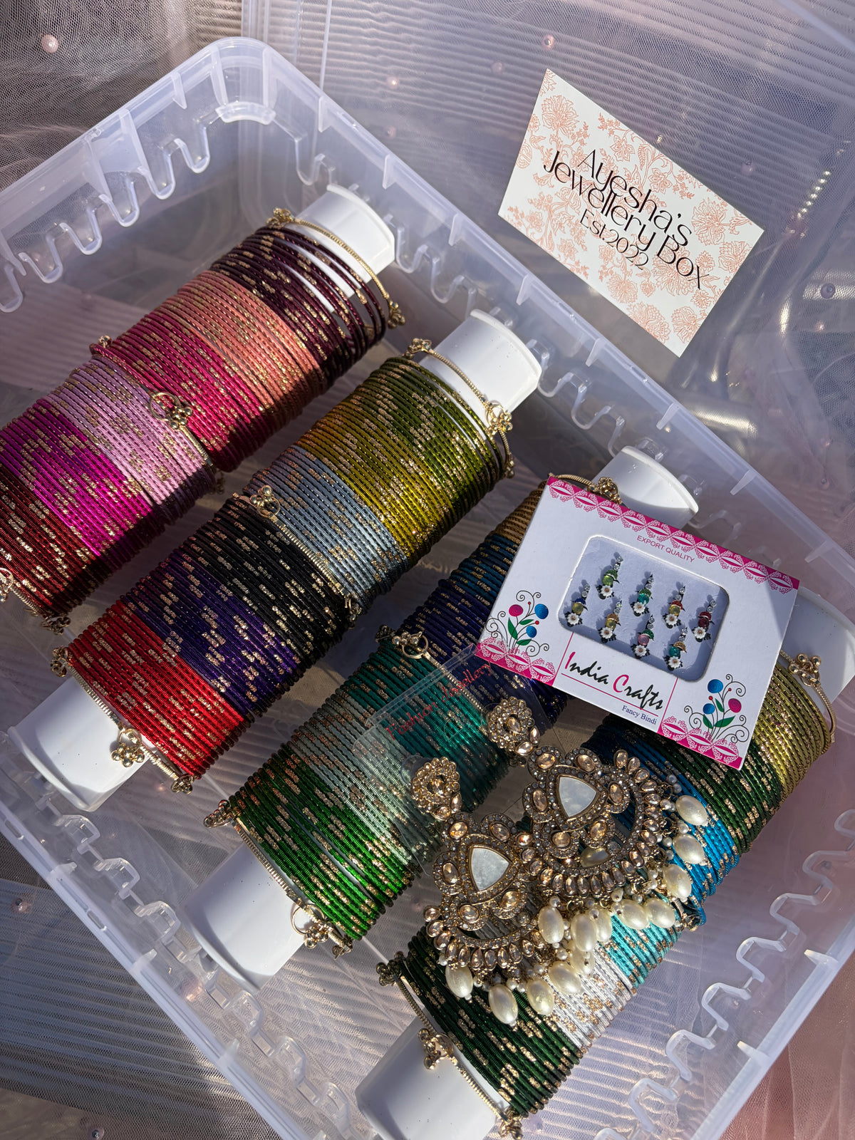 Glitter bangle box gift set