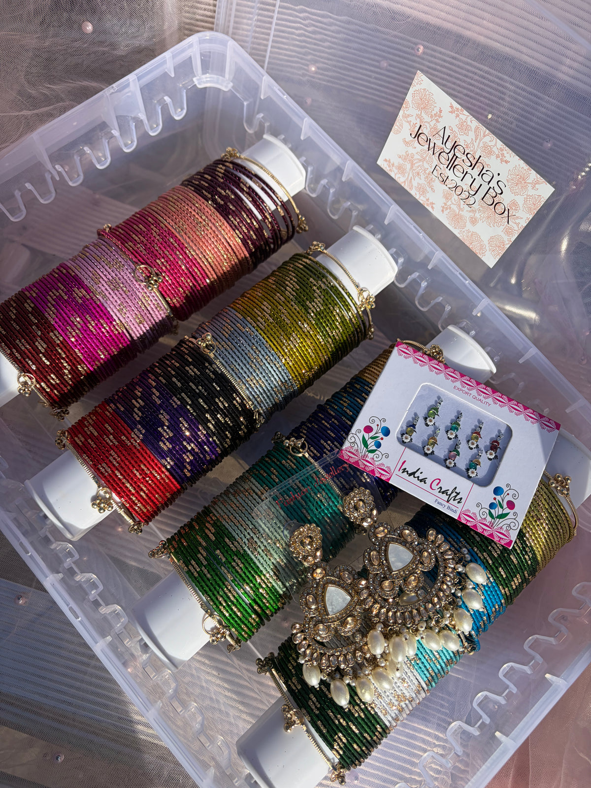 Glitter bangle box gift set