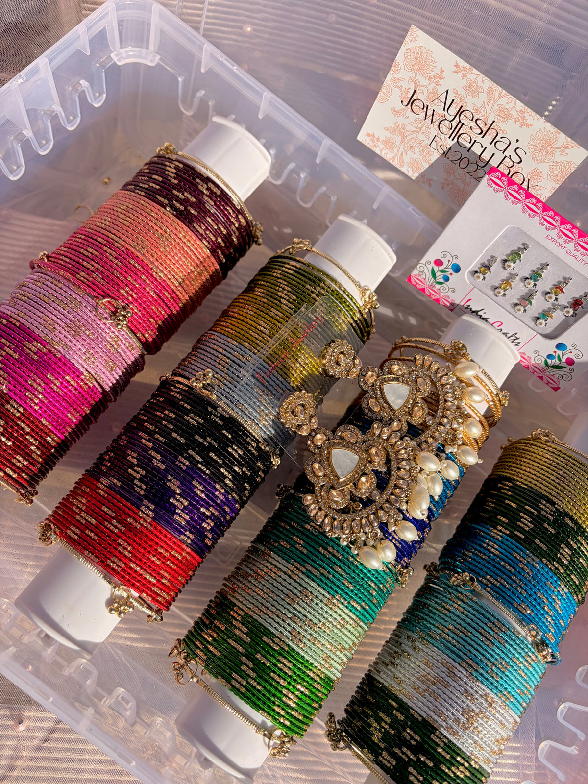 Glitter bangle box gift set