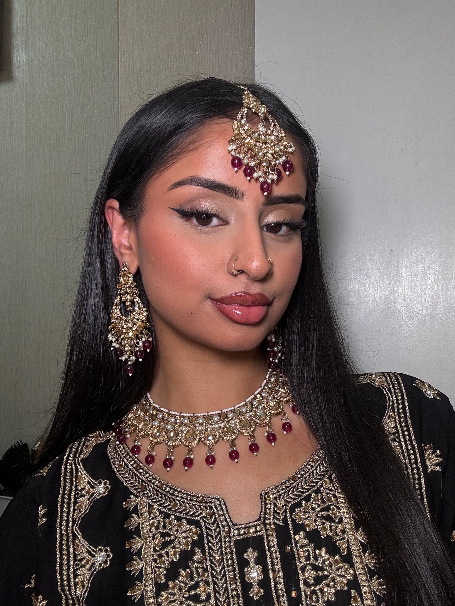 Farah jewellery set~ Dark purple