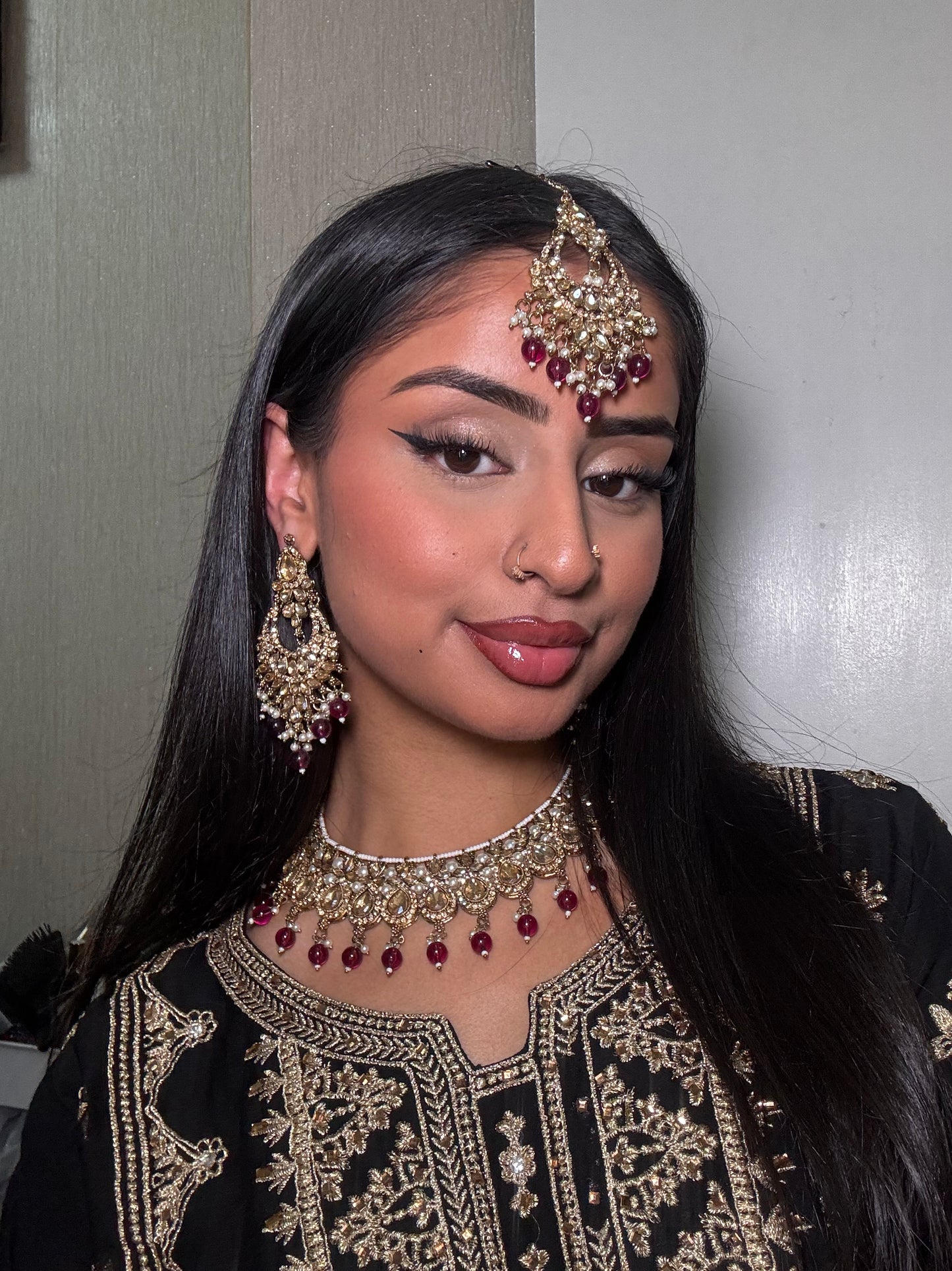Farah jewellery set~ Dark purple