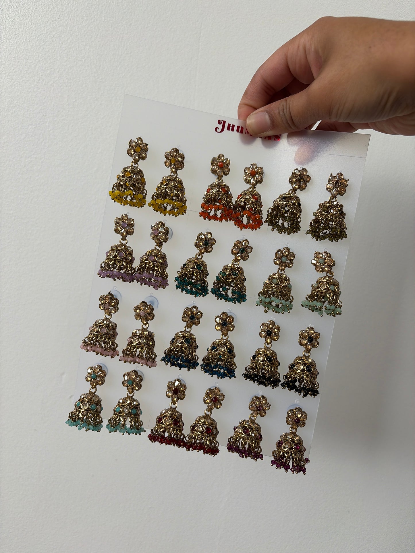 Natalia mini jhumka set (colours vary)