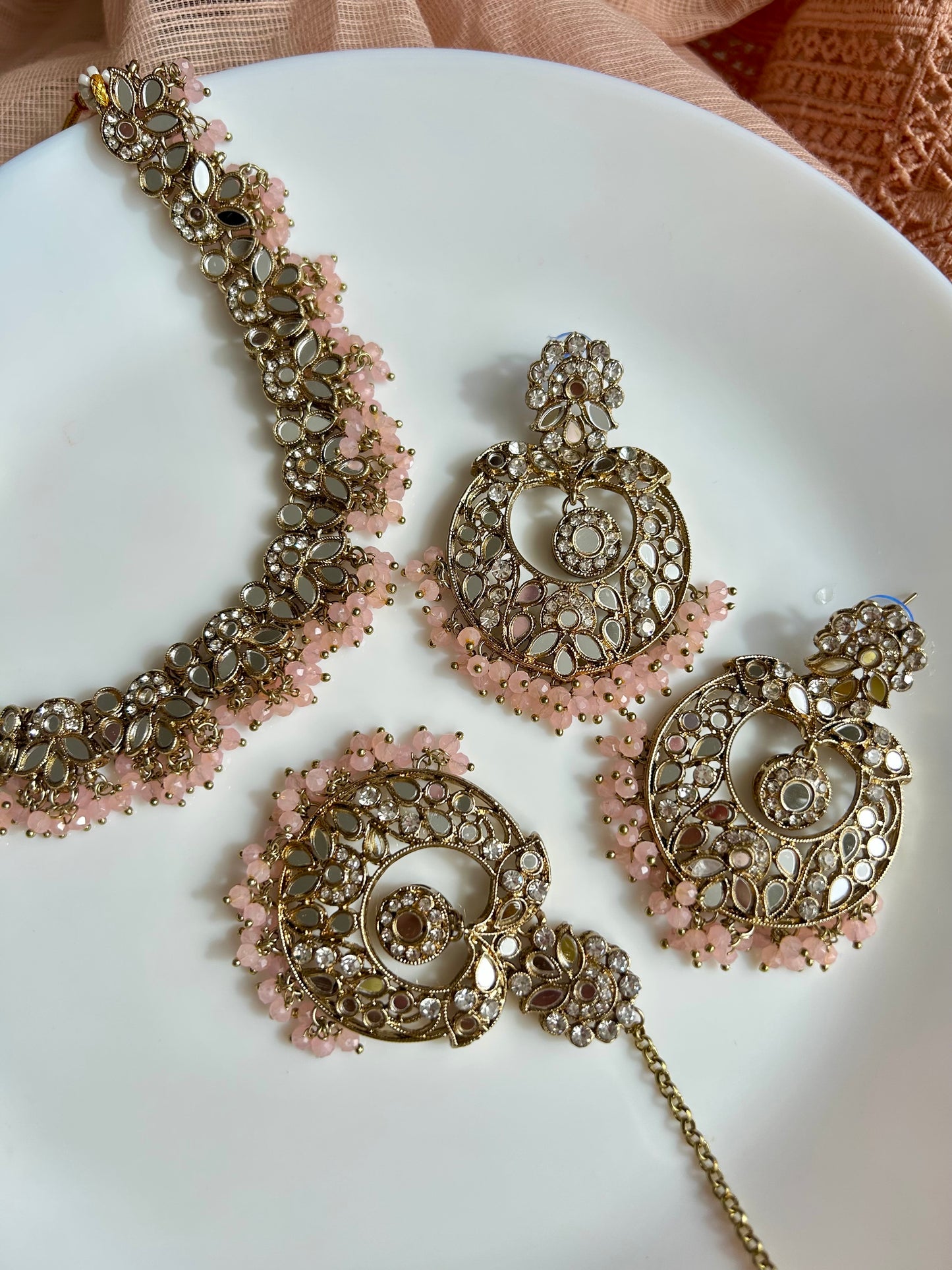 Sofia jewellery set ~Nude pink