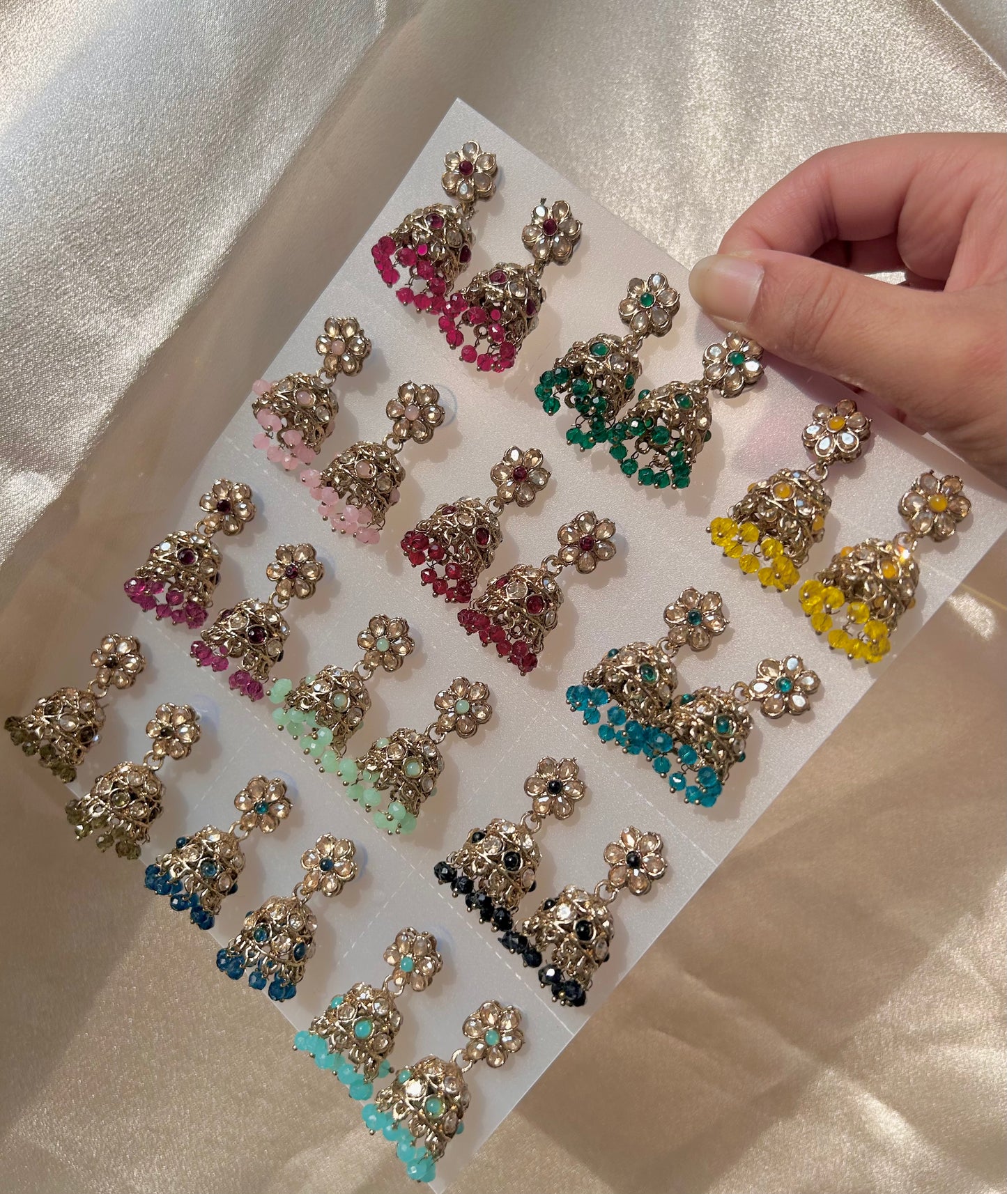 Natalia mini jhumka set (colours vary)