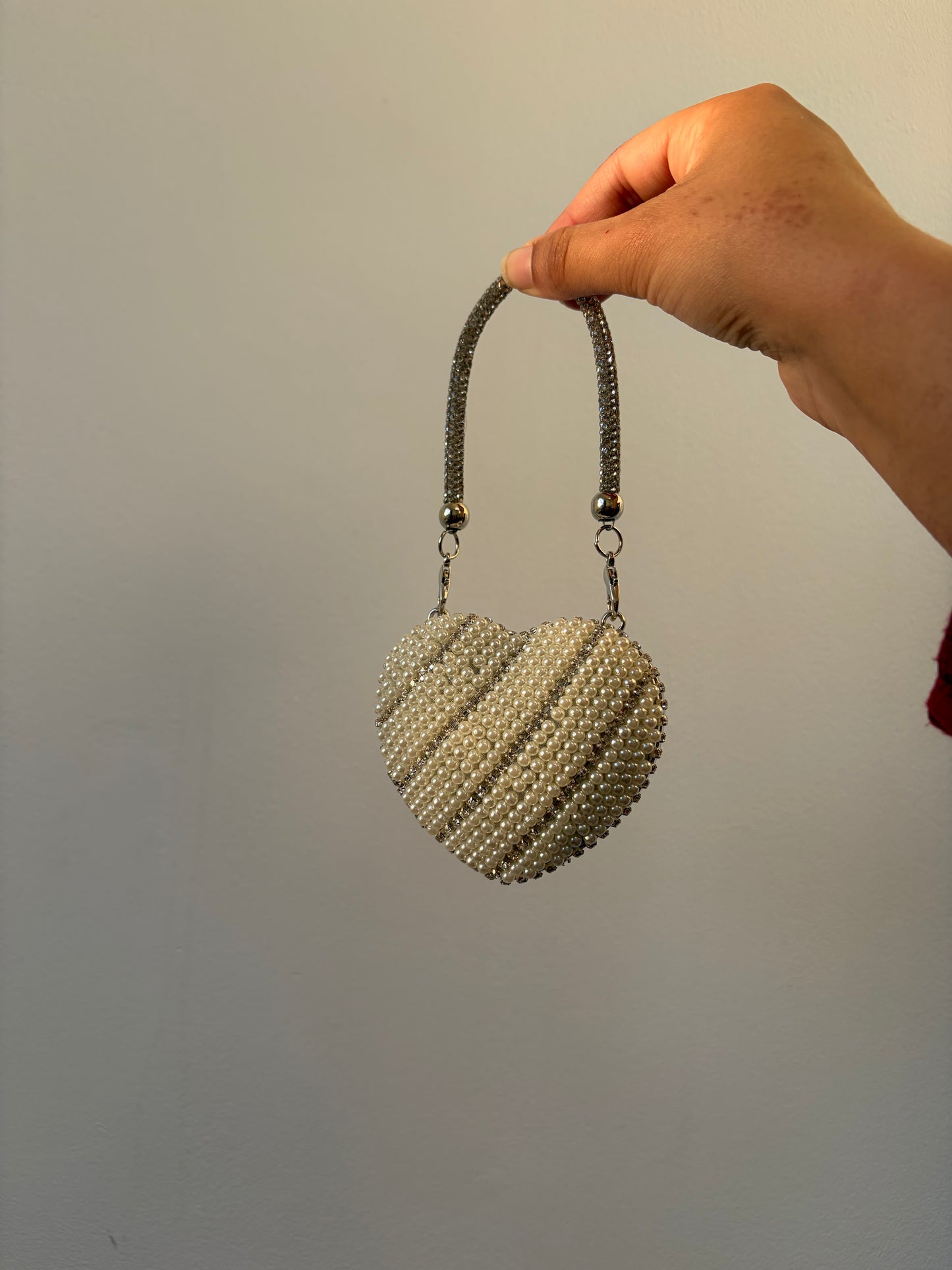 Reeha mini clutch bag ~Silver