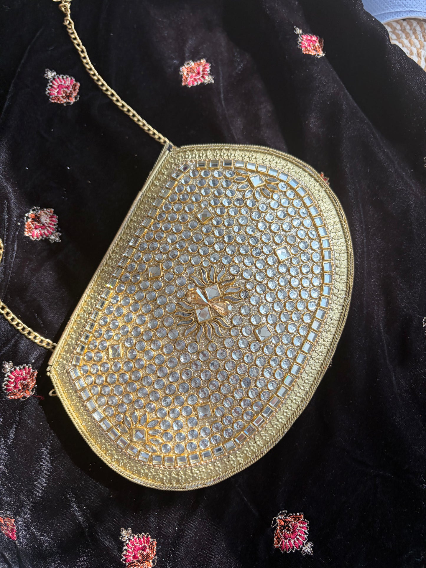 Irza kundan clutch bag