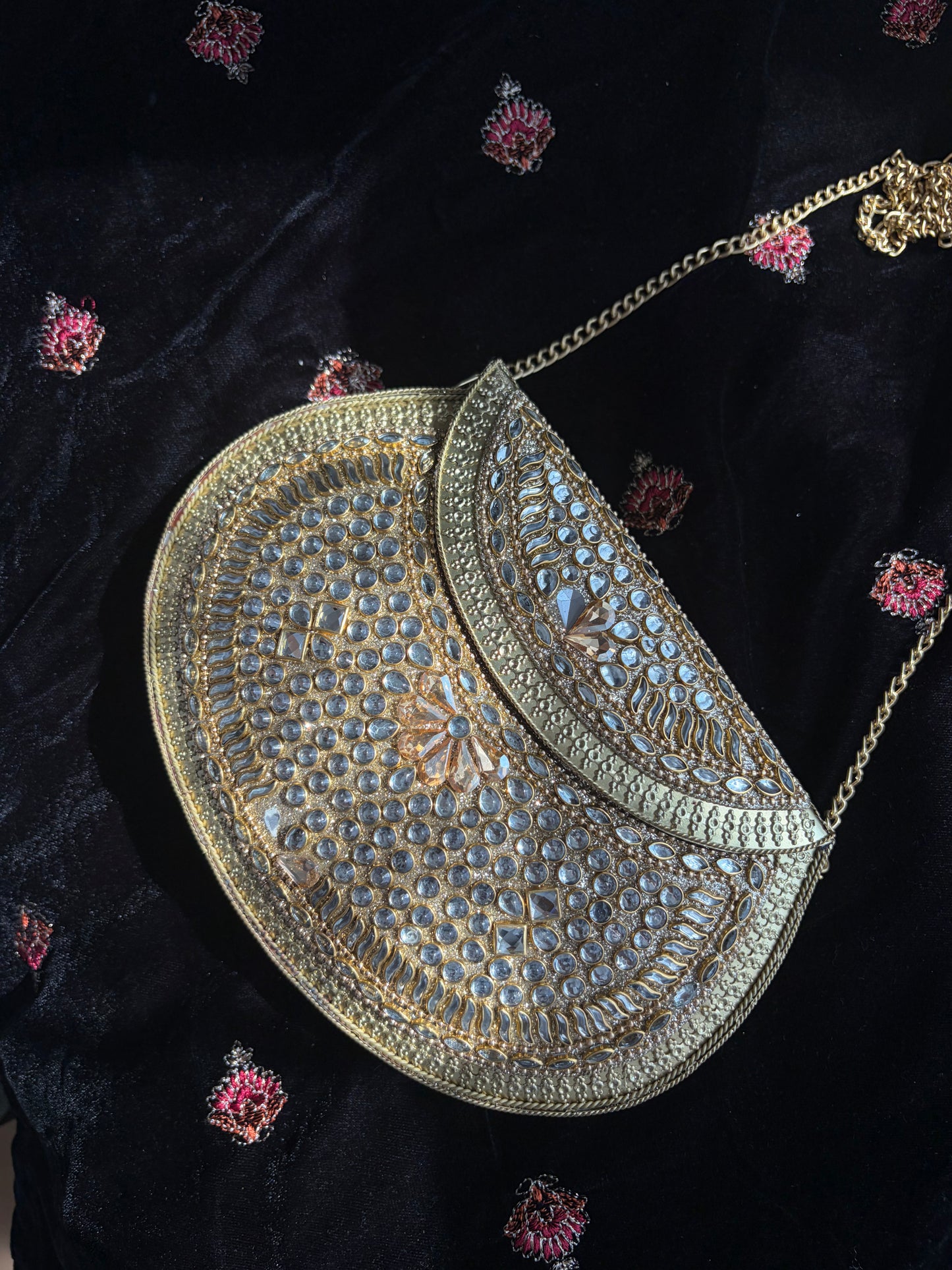 Irza kundan clutch bag