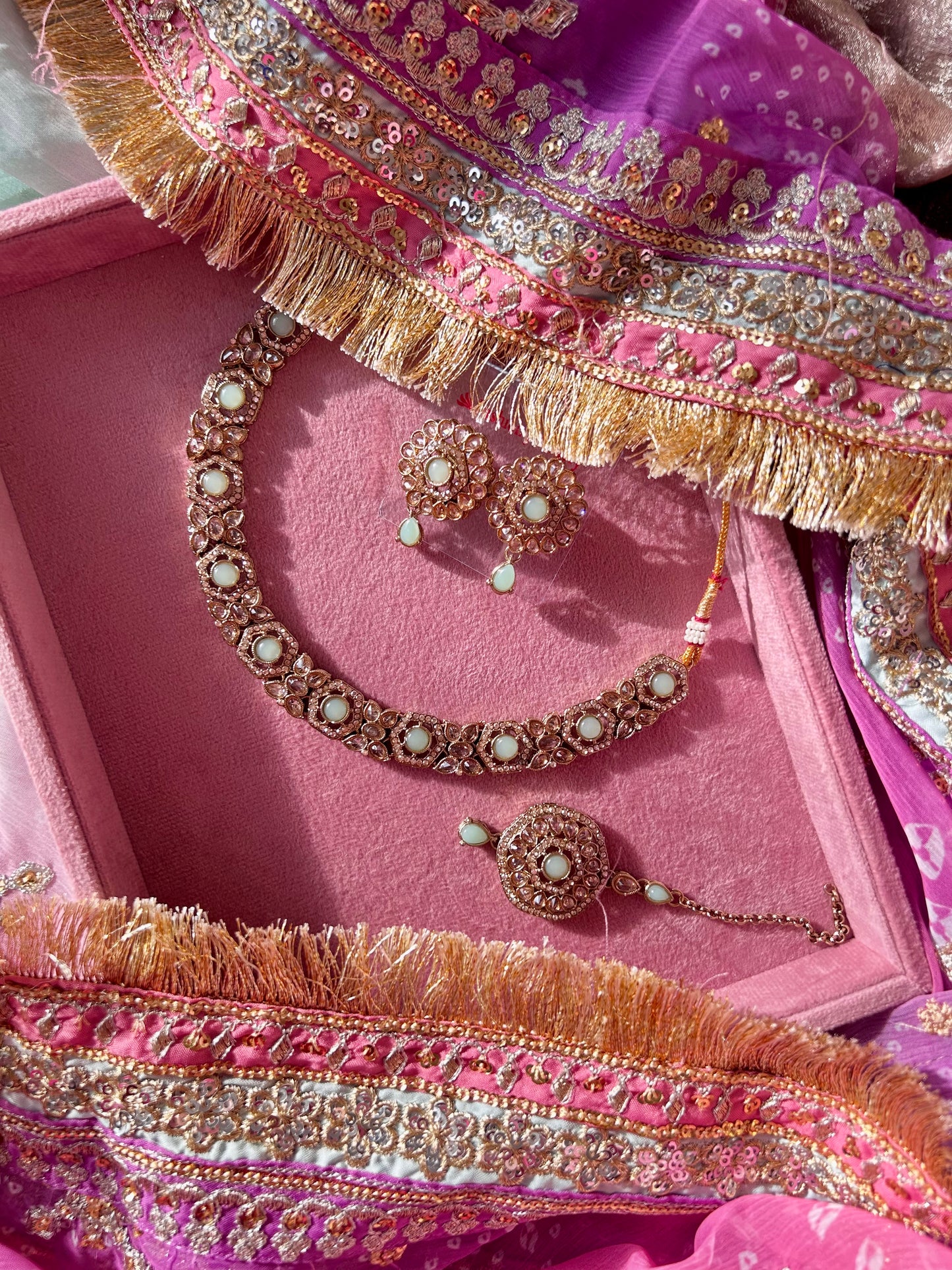 Madhuri set~ mint green