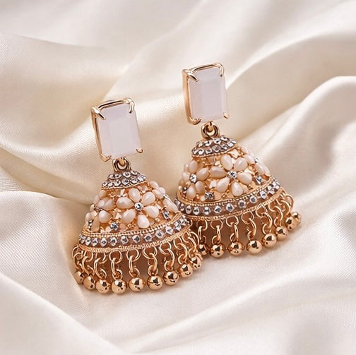 Gurleen pink jhumkas
