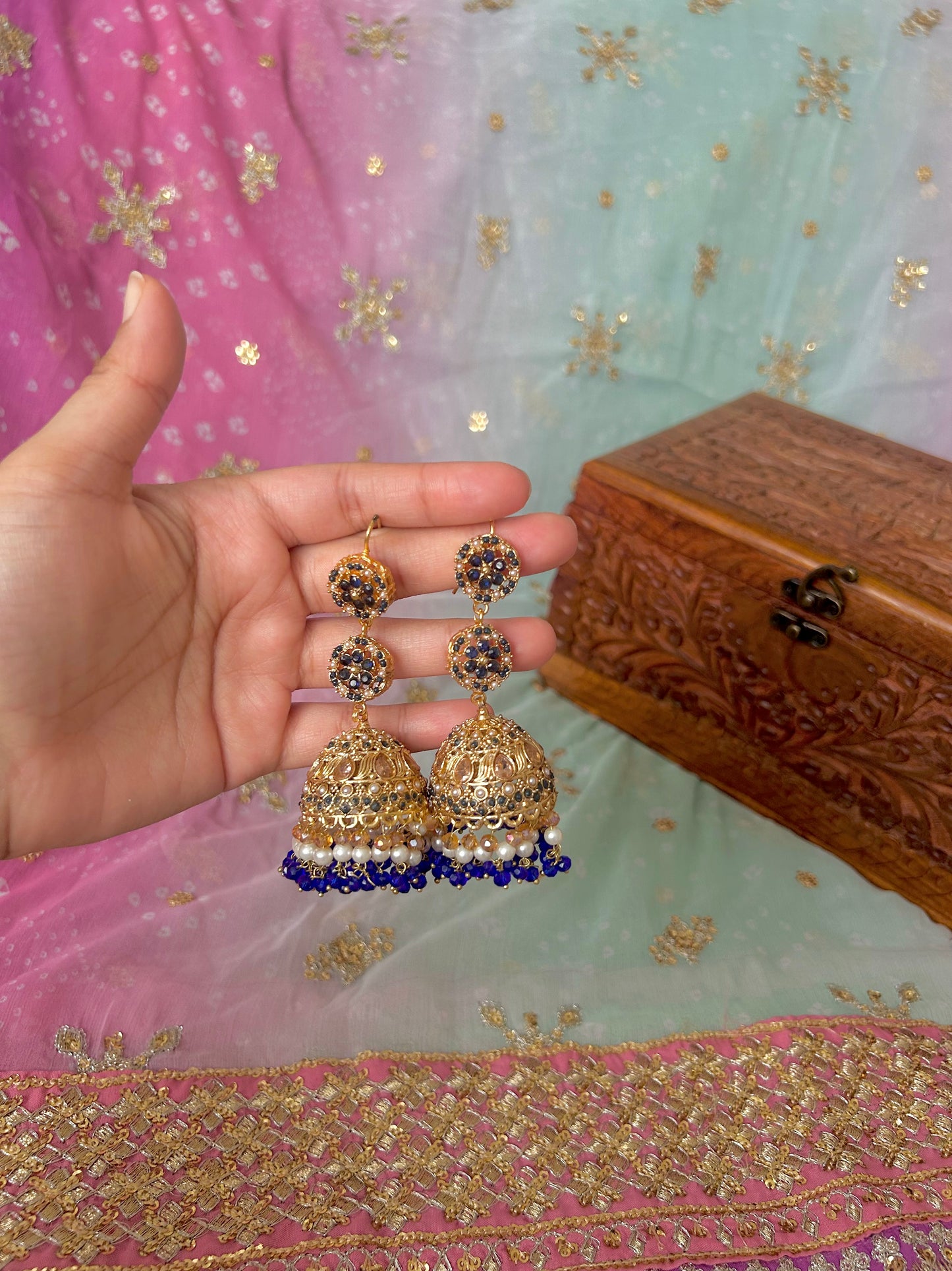 Nafeesa earrings ~ blue