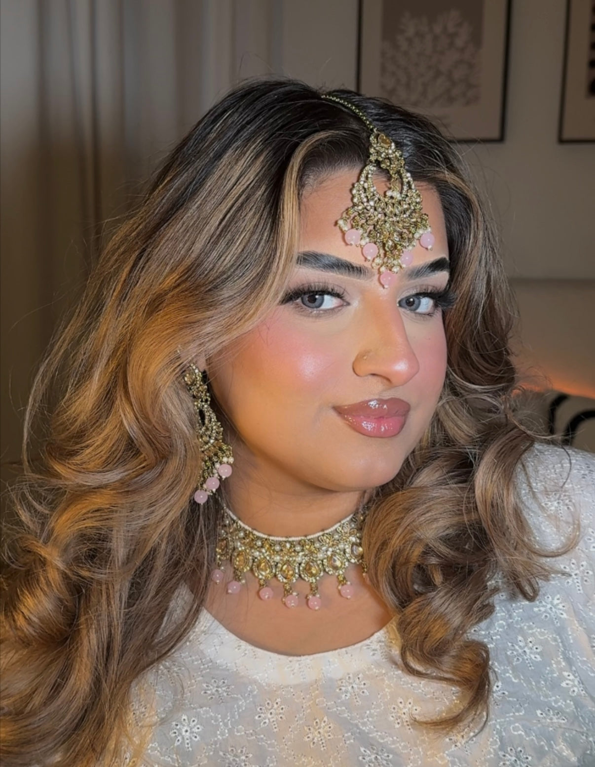 Farah jewellery set~ Pastel pink