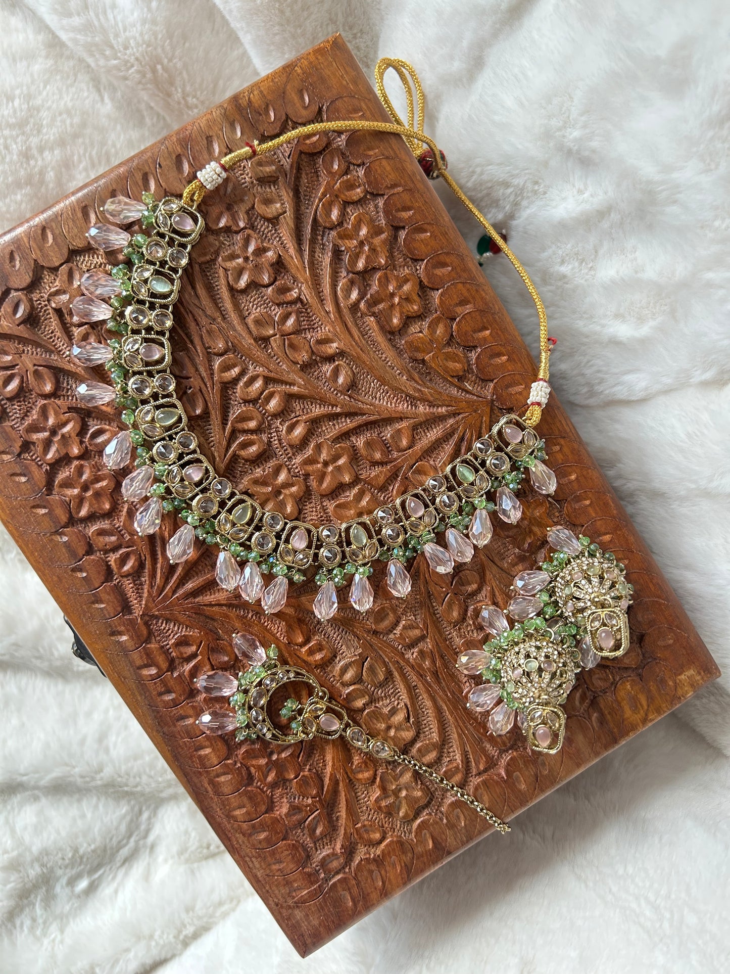 Preeti set ~ Pink & Green