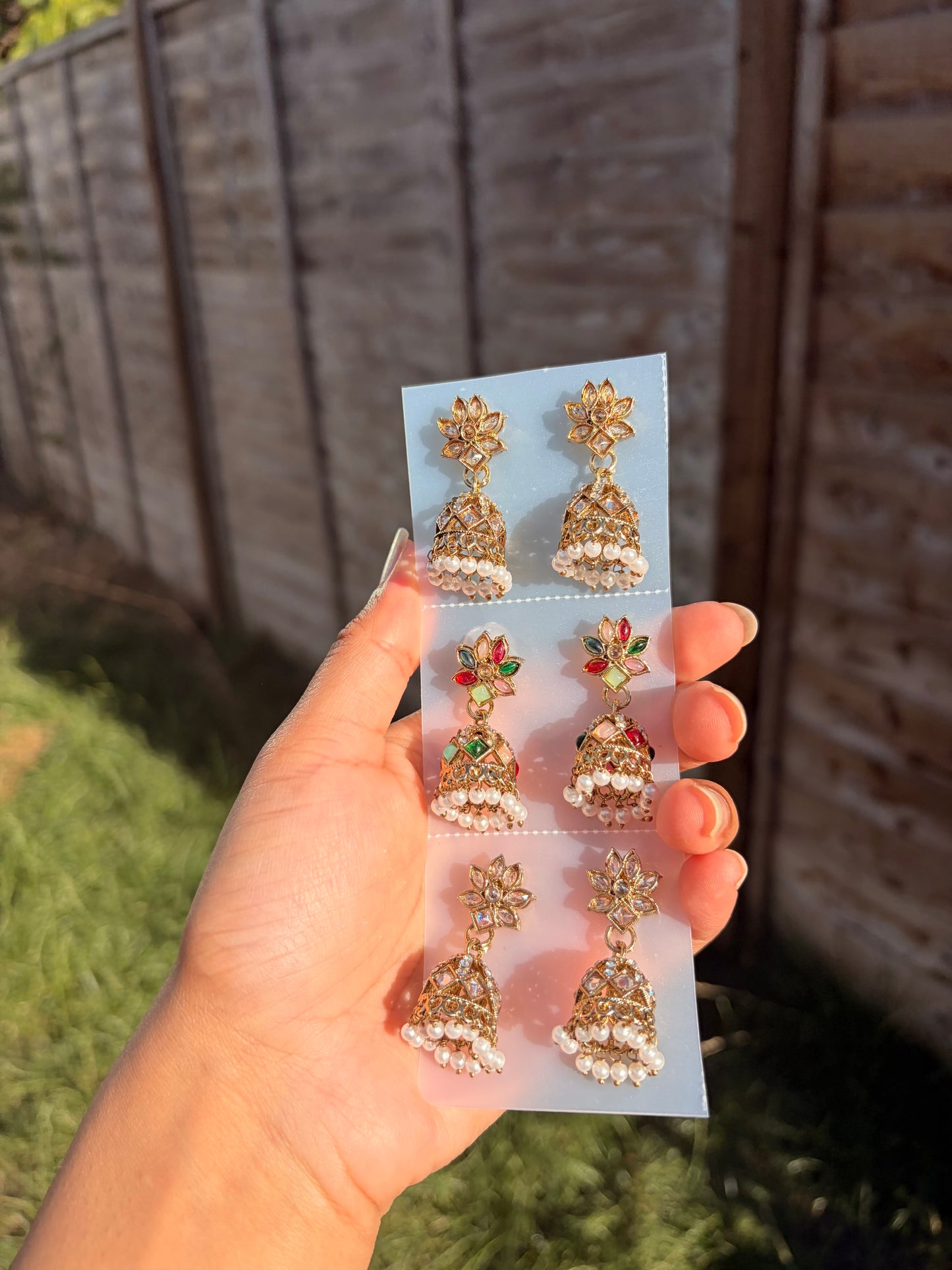 Naila jhumka trio set