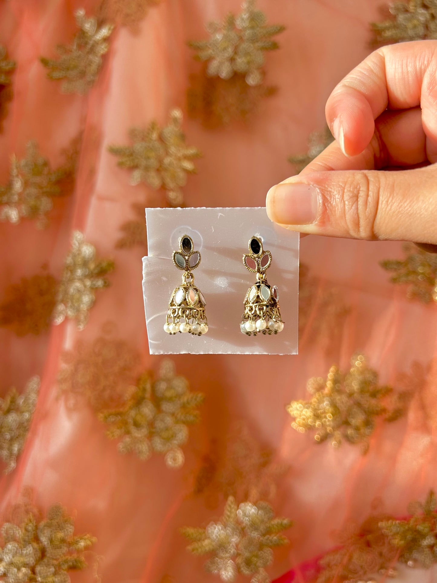 Afreen mirrored mini jhumki