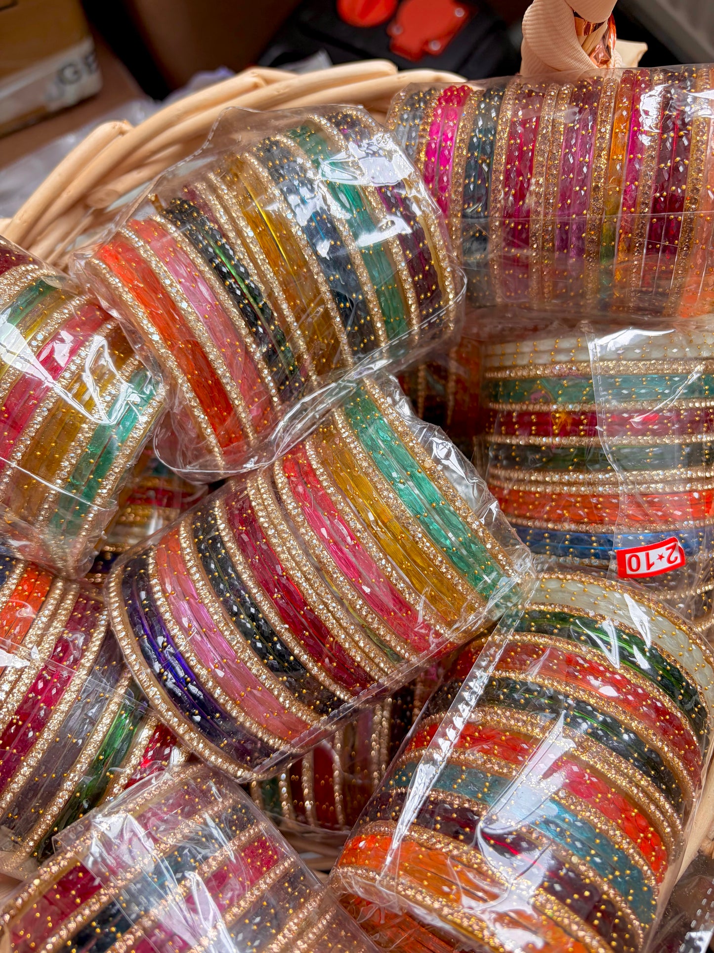 Glass bangle combo sets