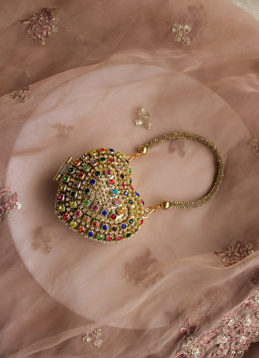 Kayenat mini clutch bag ~ multi gold
