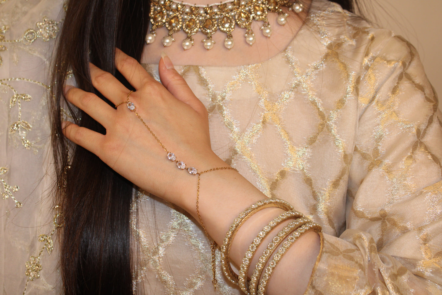 Sabeena floral bangles ~Gold