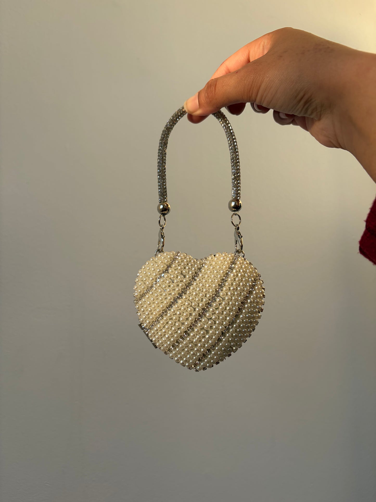 Reeha mini clutch bag ~Silver