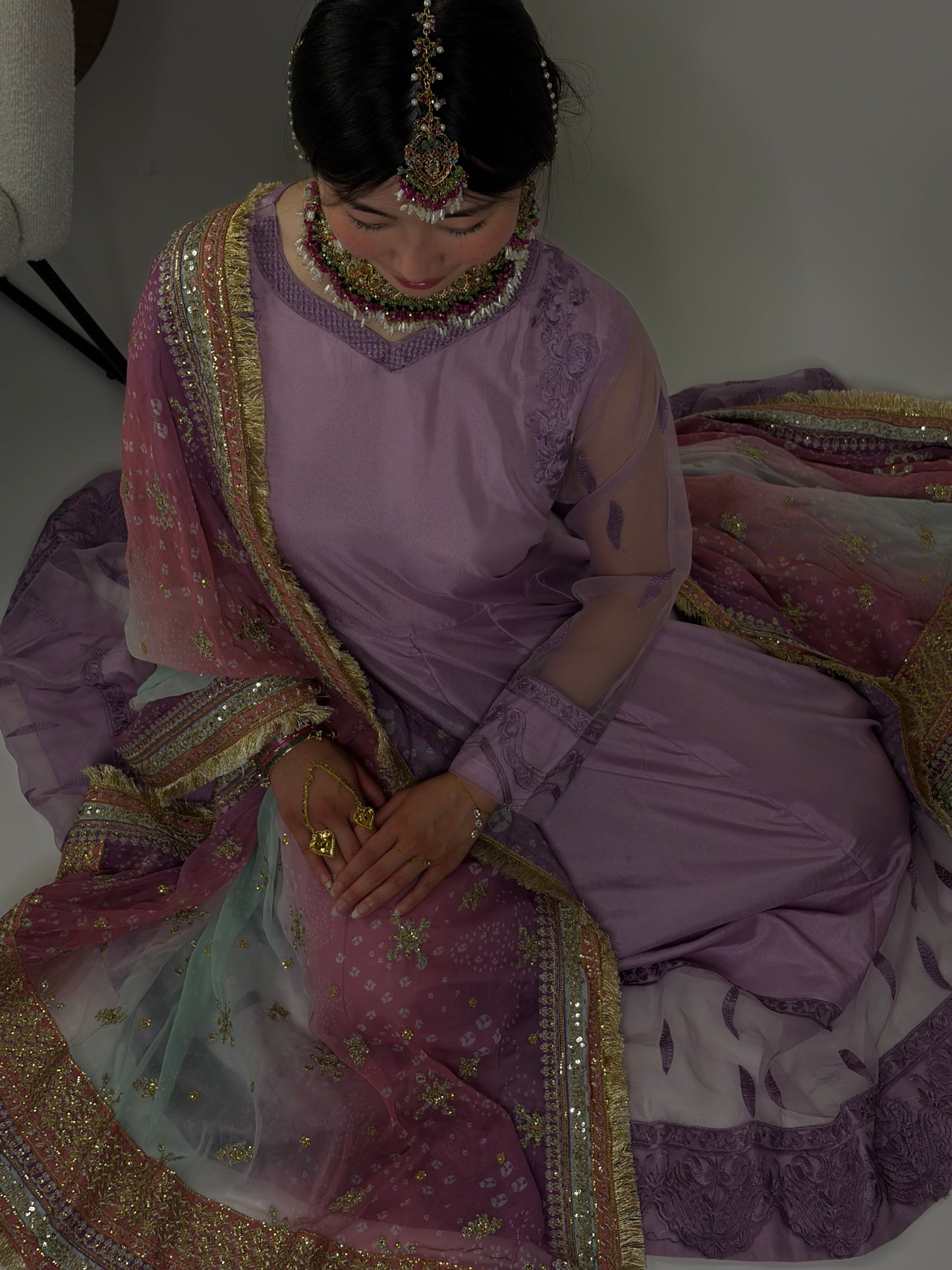 Asma bridal set~ Green & multi