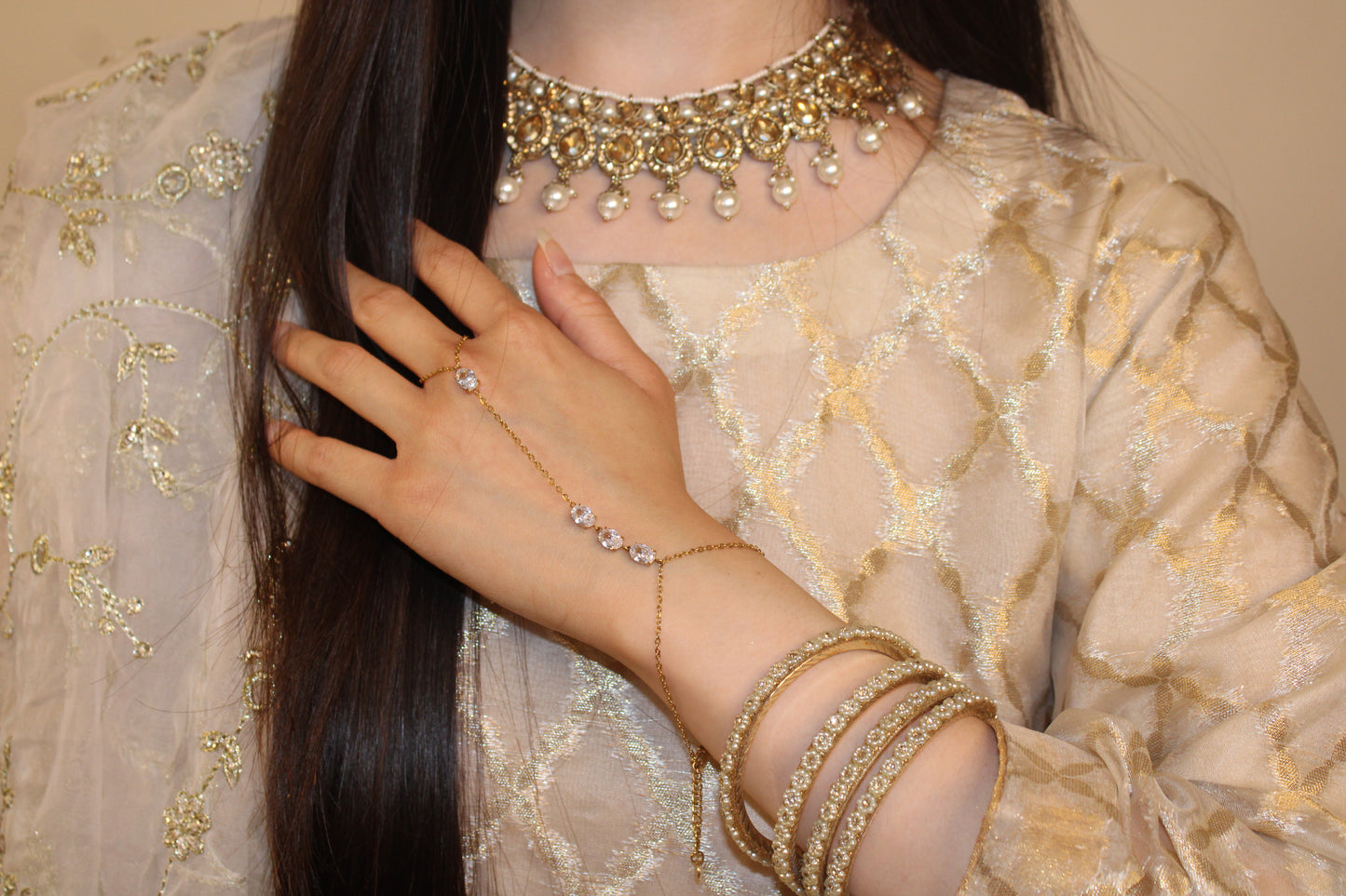 Sabeena floral bangles ~Gold