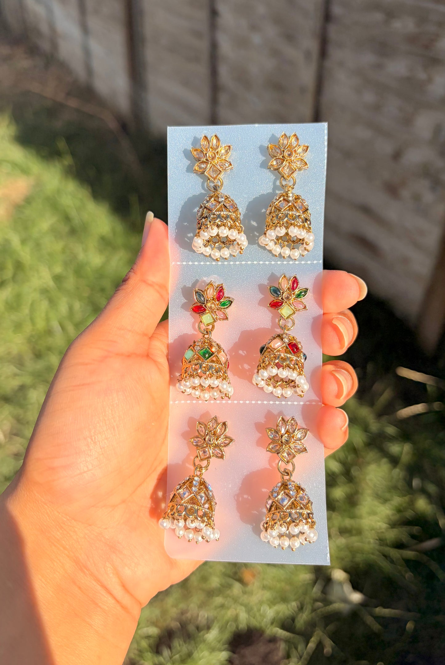 Naila jhumka trio set