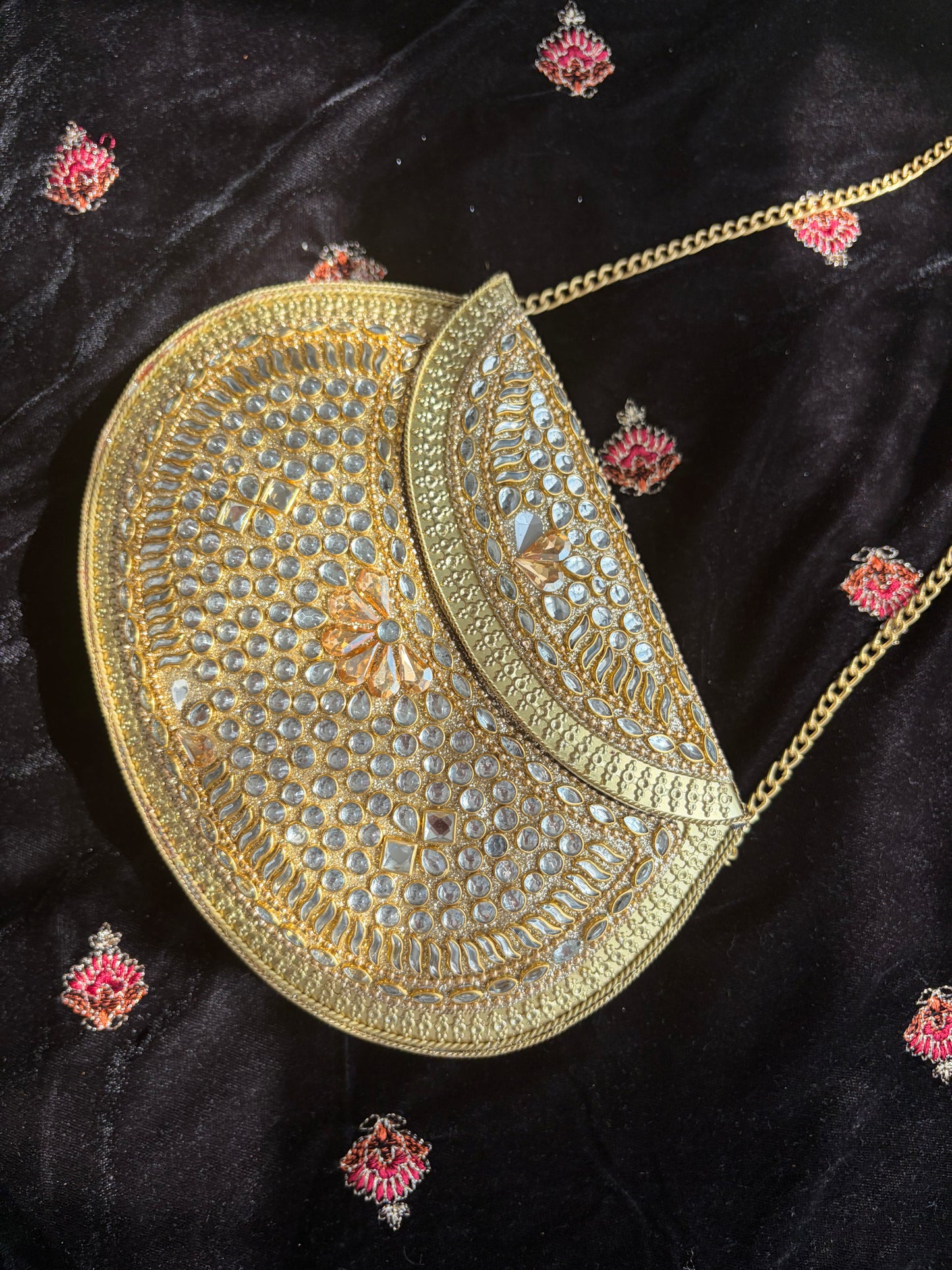Irza kundan clutch bag