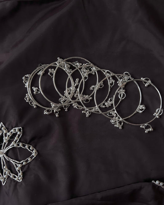 Kashya Bangles ~ silver (set of 8)