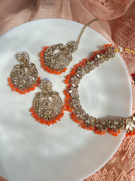 Sofia jewellery set ~ Orange