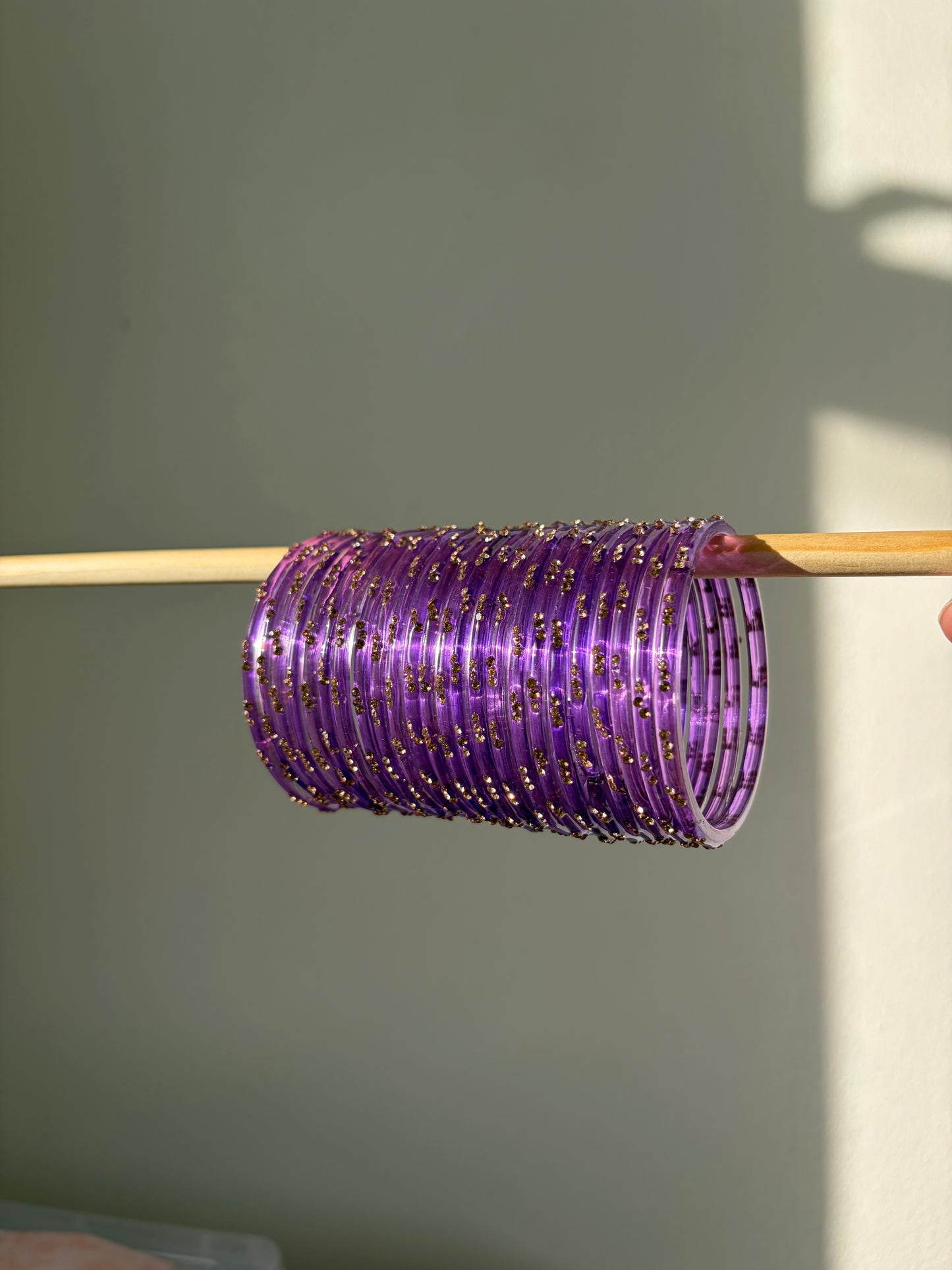 Rangeen glass bangle set ~ Amethyst Purple (choose from 2 designs)