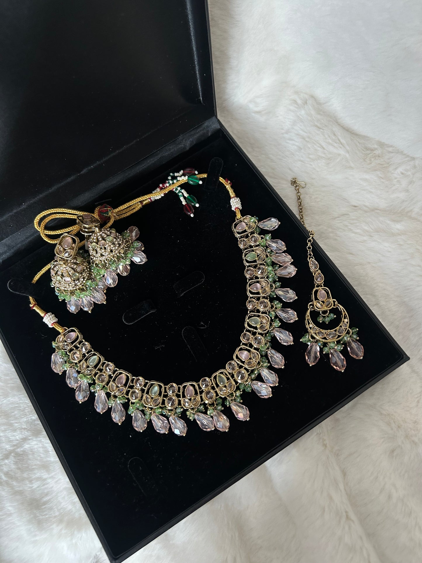 Preeti set ~ Pink & Green