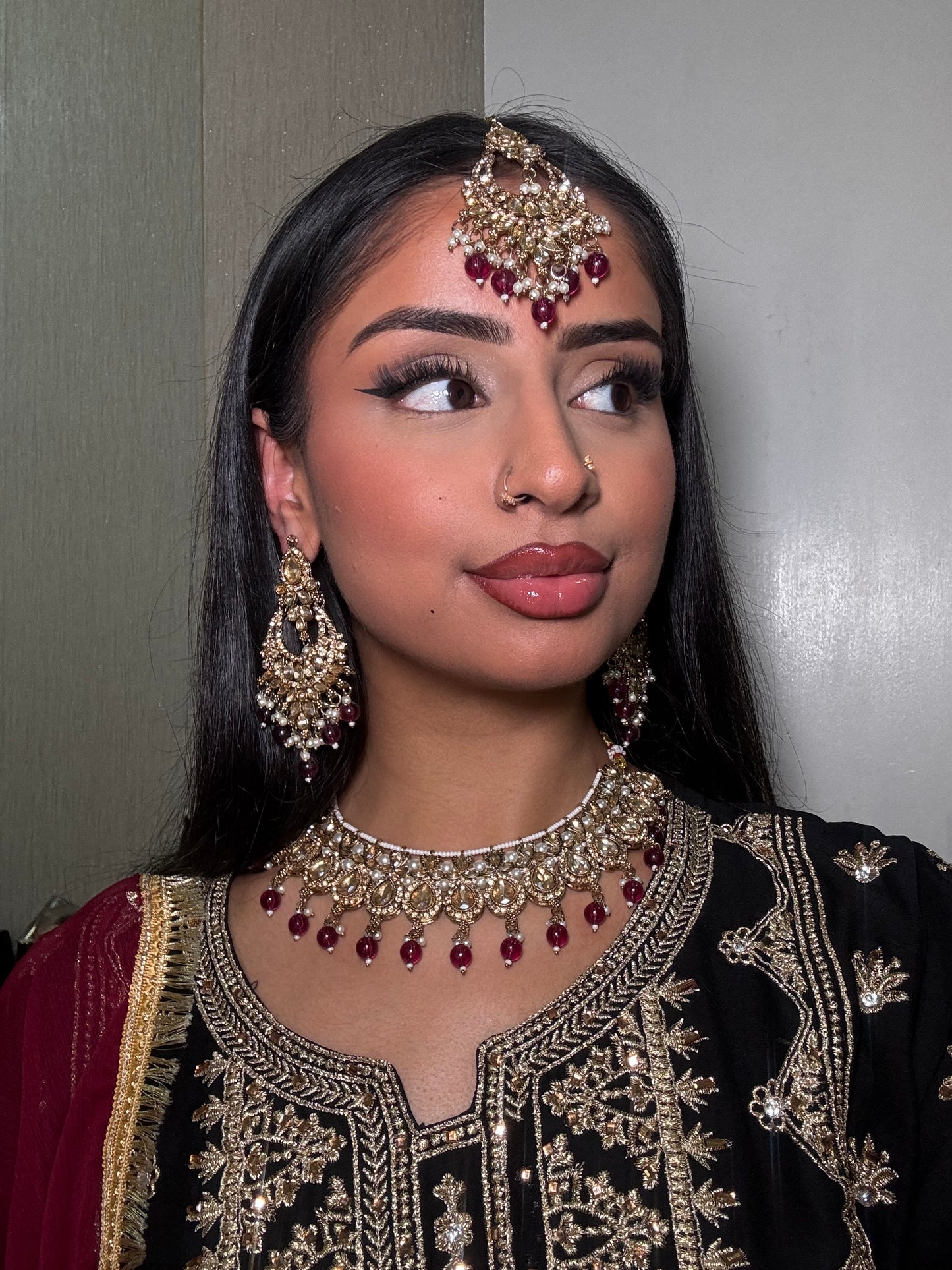 Farah jewellery set~ Dark purple