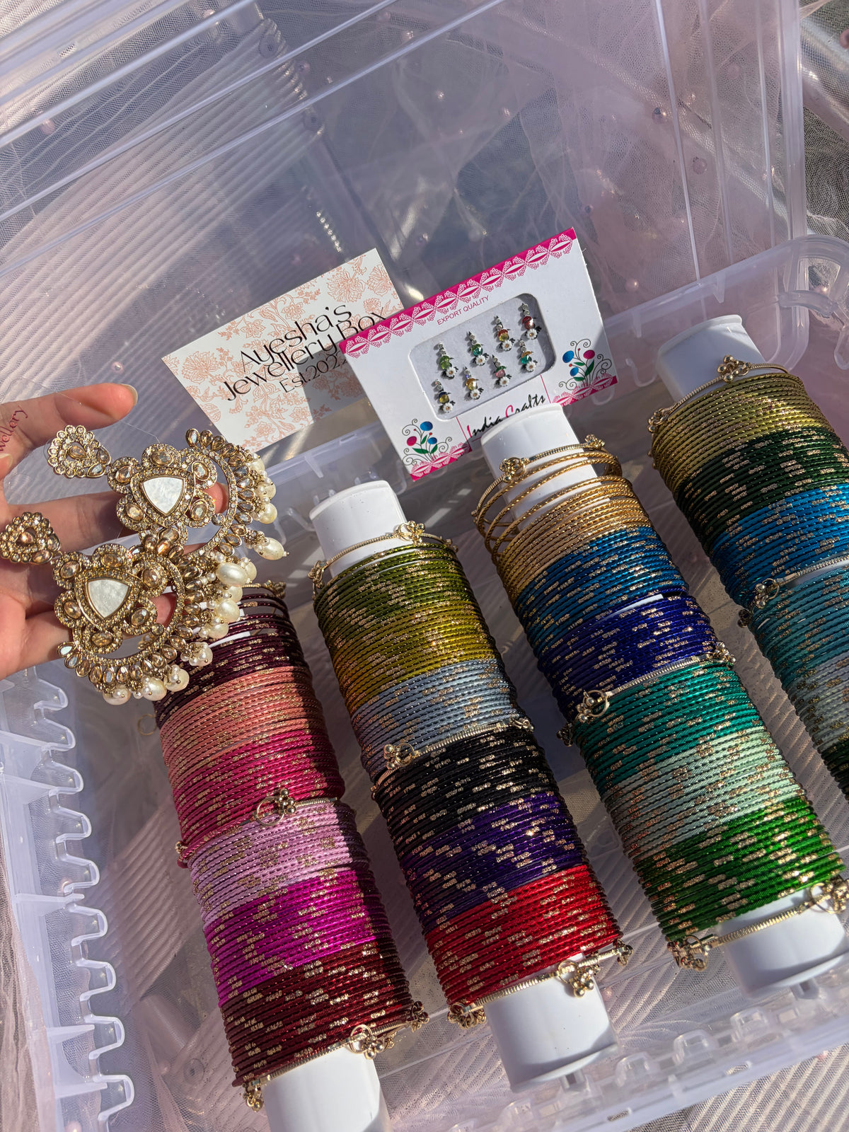 Glitter bangle box gift set