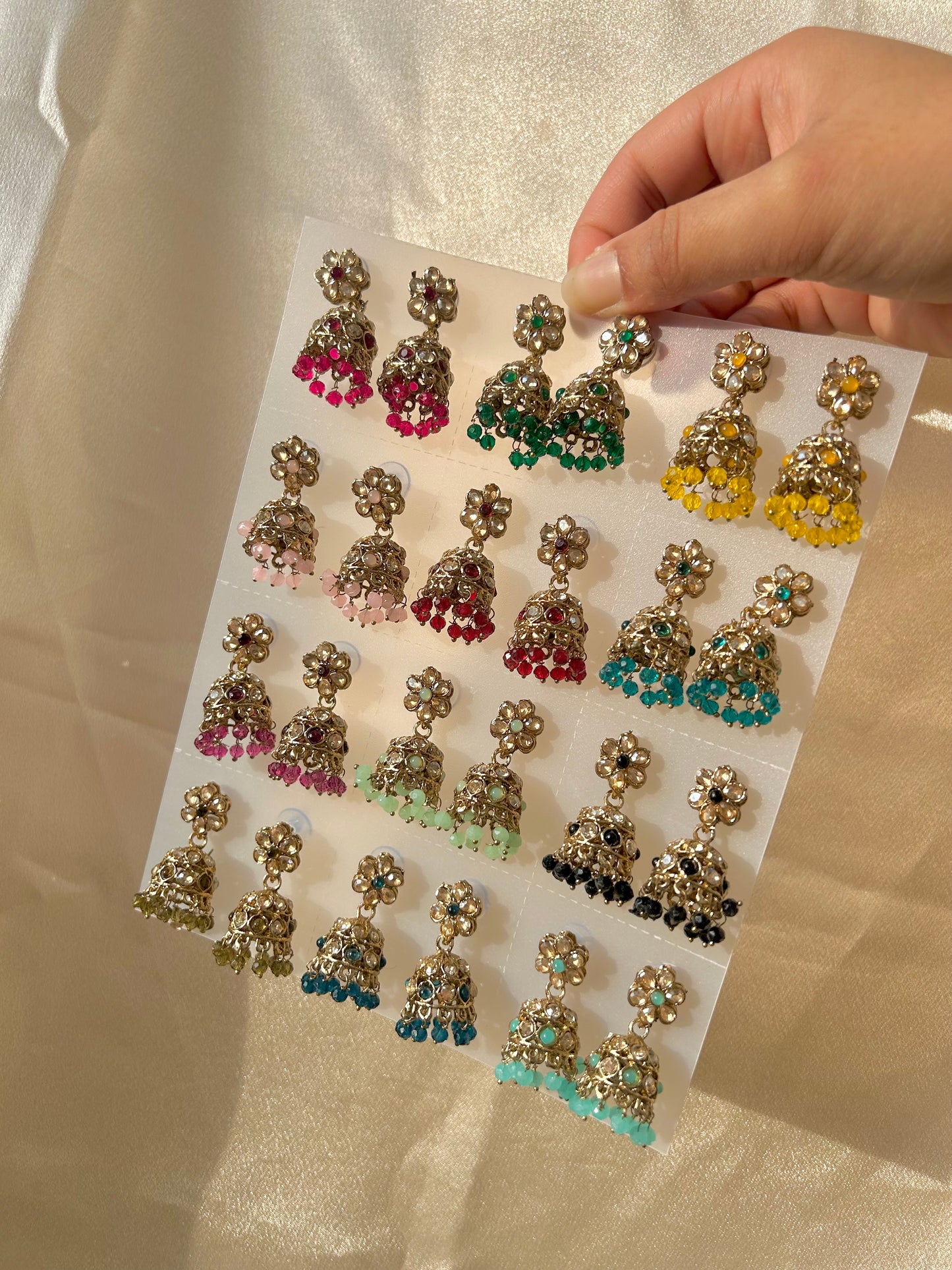 Natalia mini jhumka set (colours vary)