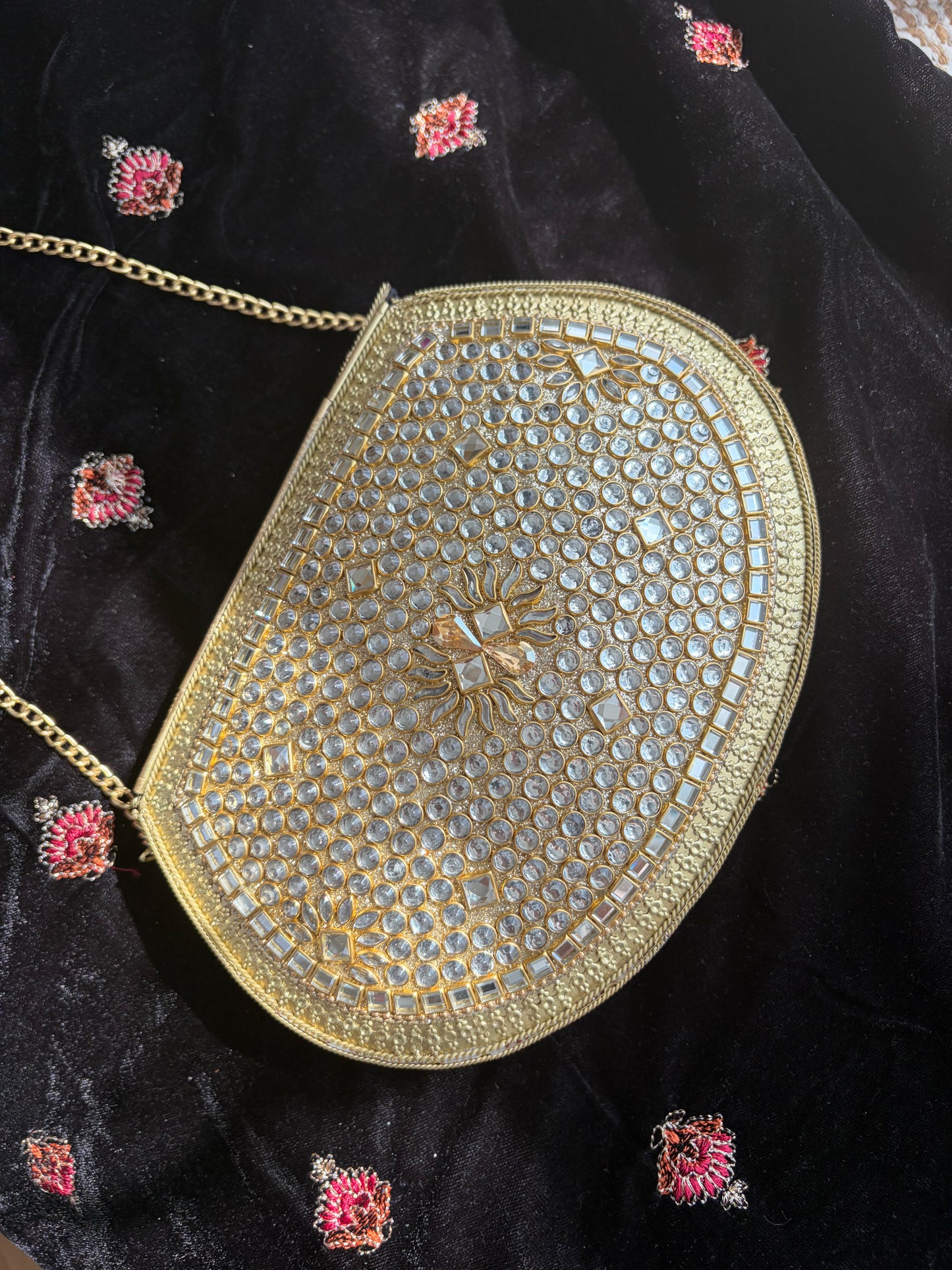 Irza kundan clutch bag