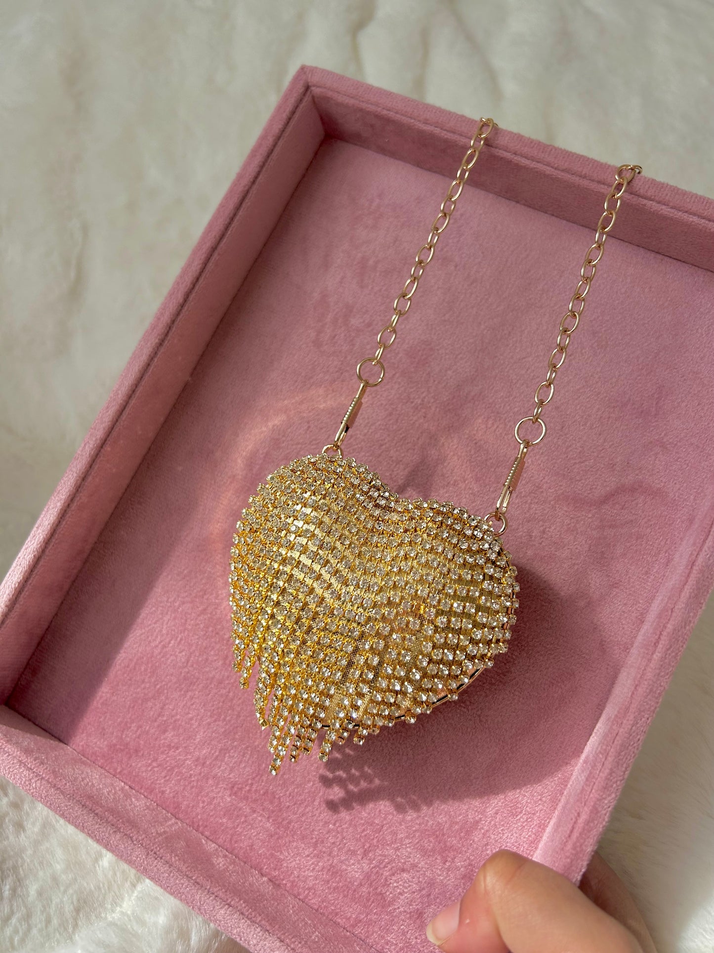 Davina mini clutch bag ~ Gold