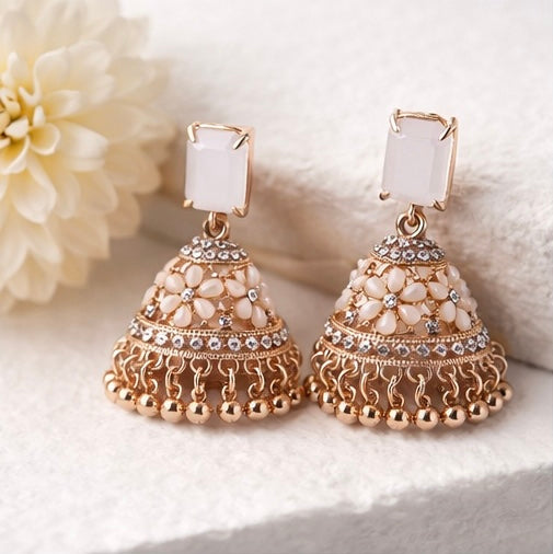Gurleen pink jhumkas