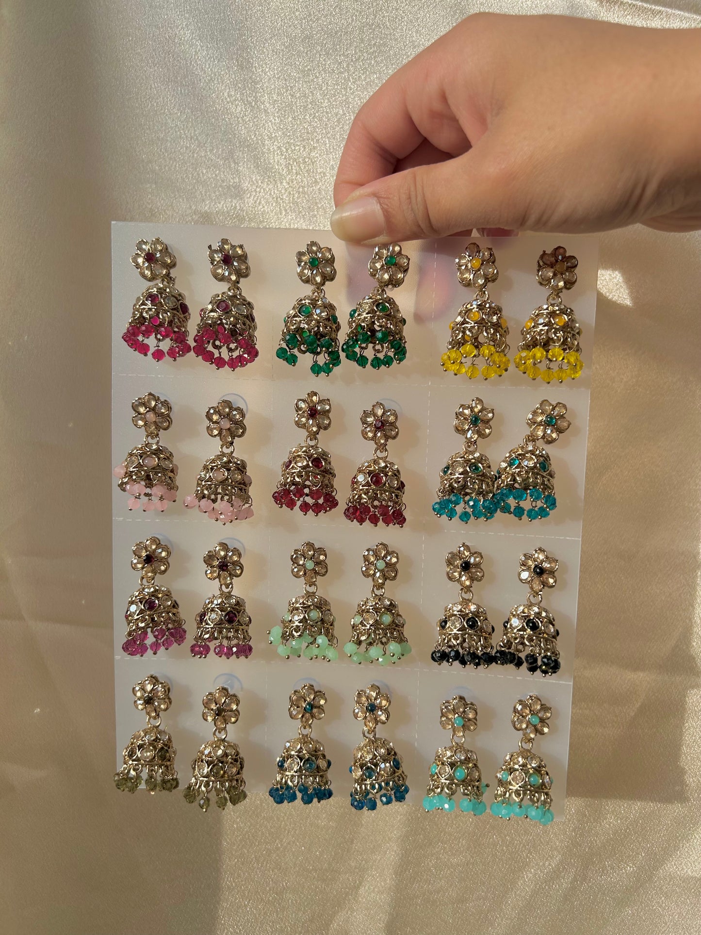 Natalia mini jhumka set (colours vary)