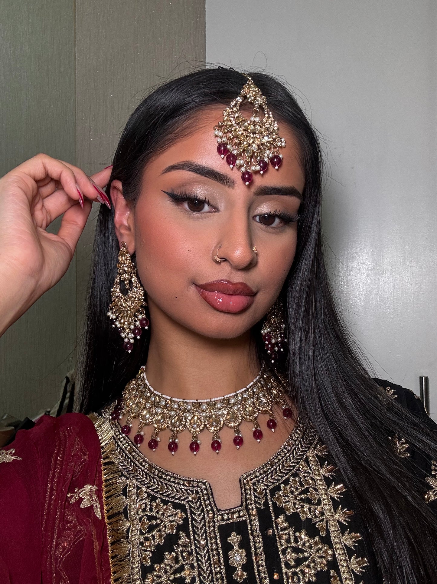 Farah jewellery set~ Dark purple