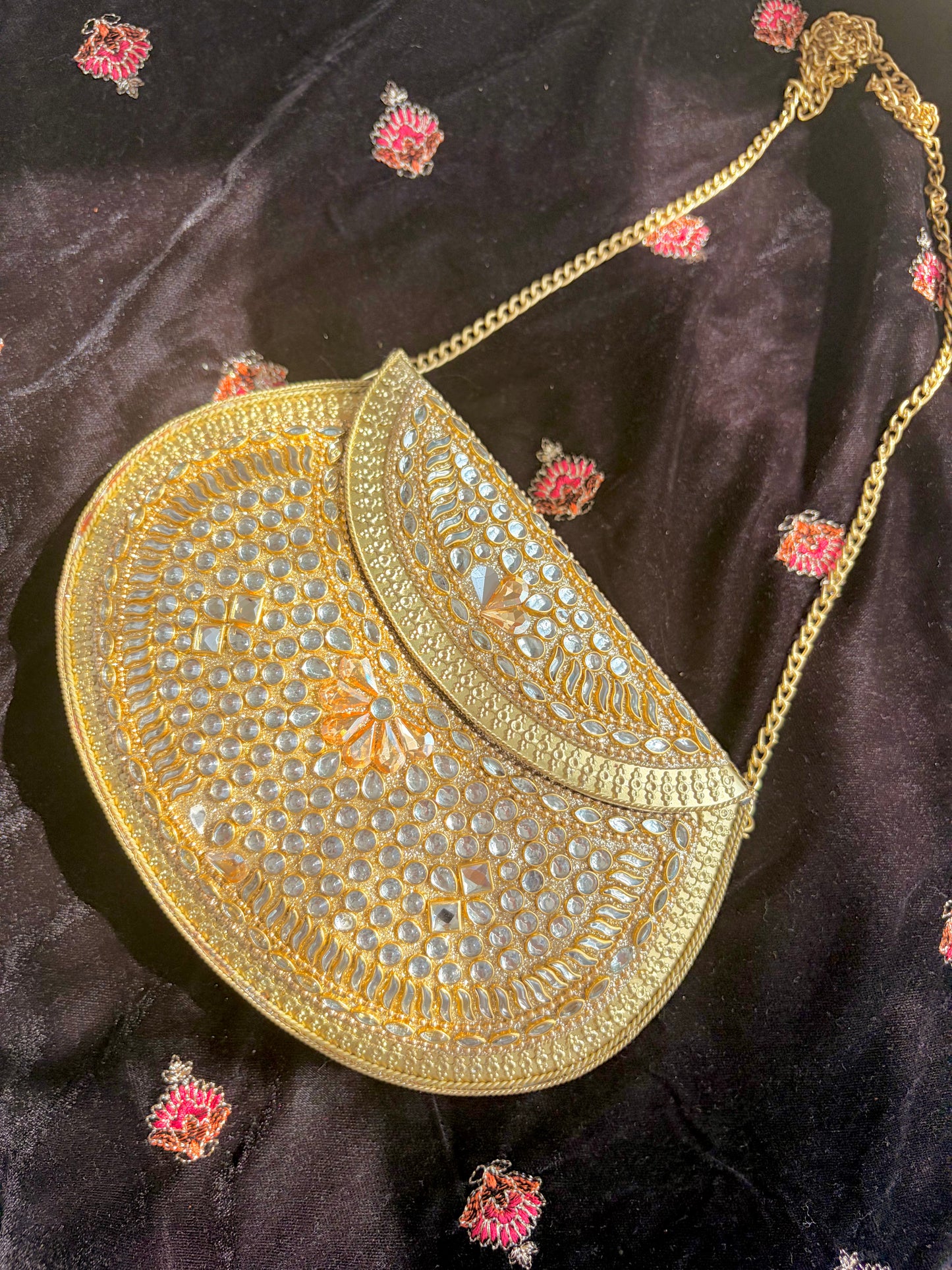 Irza kundan clutch bag