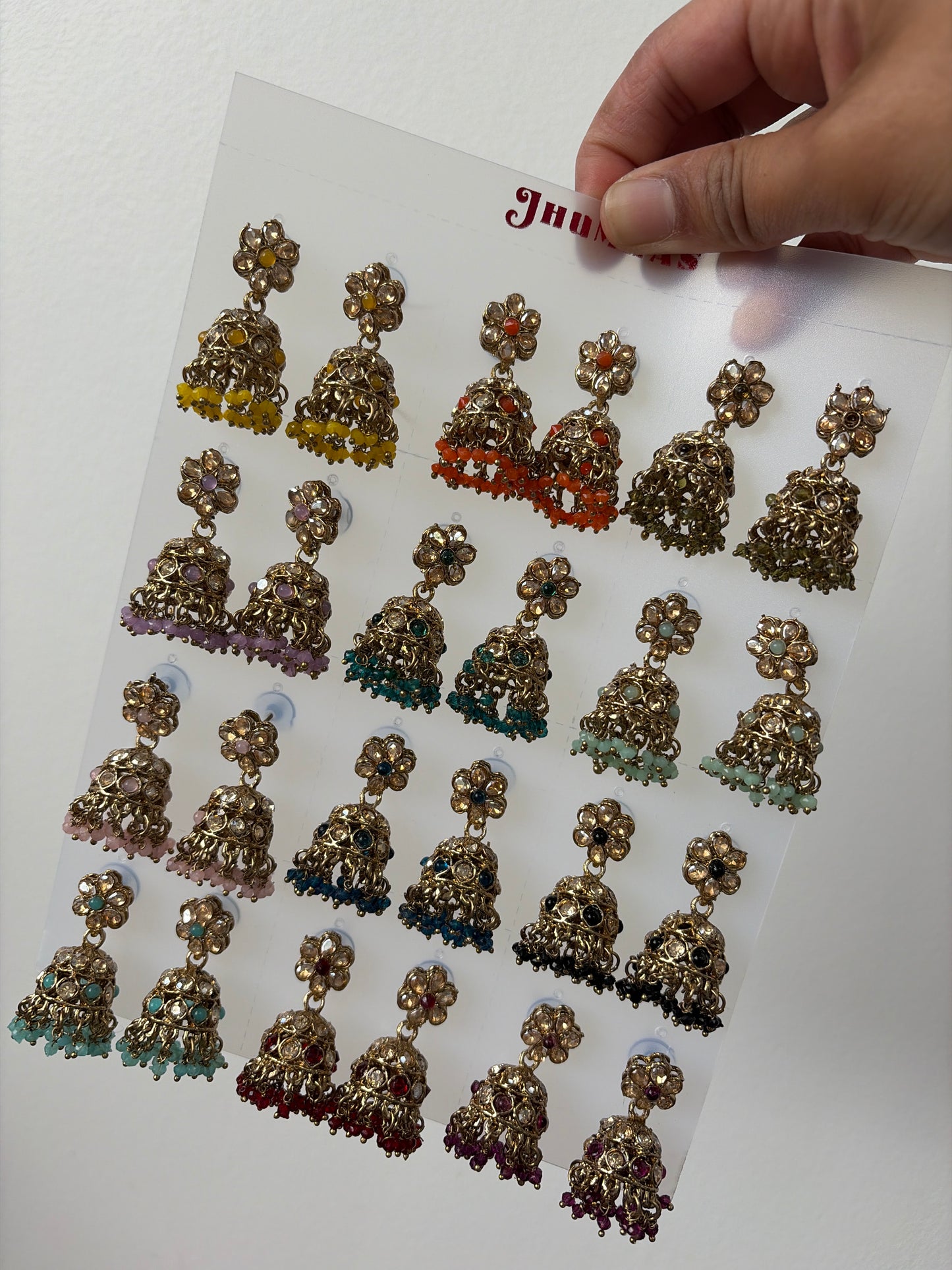 Natalia mini jhumka set (colours vary)