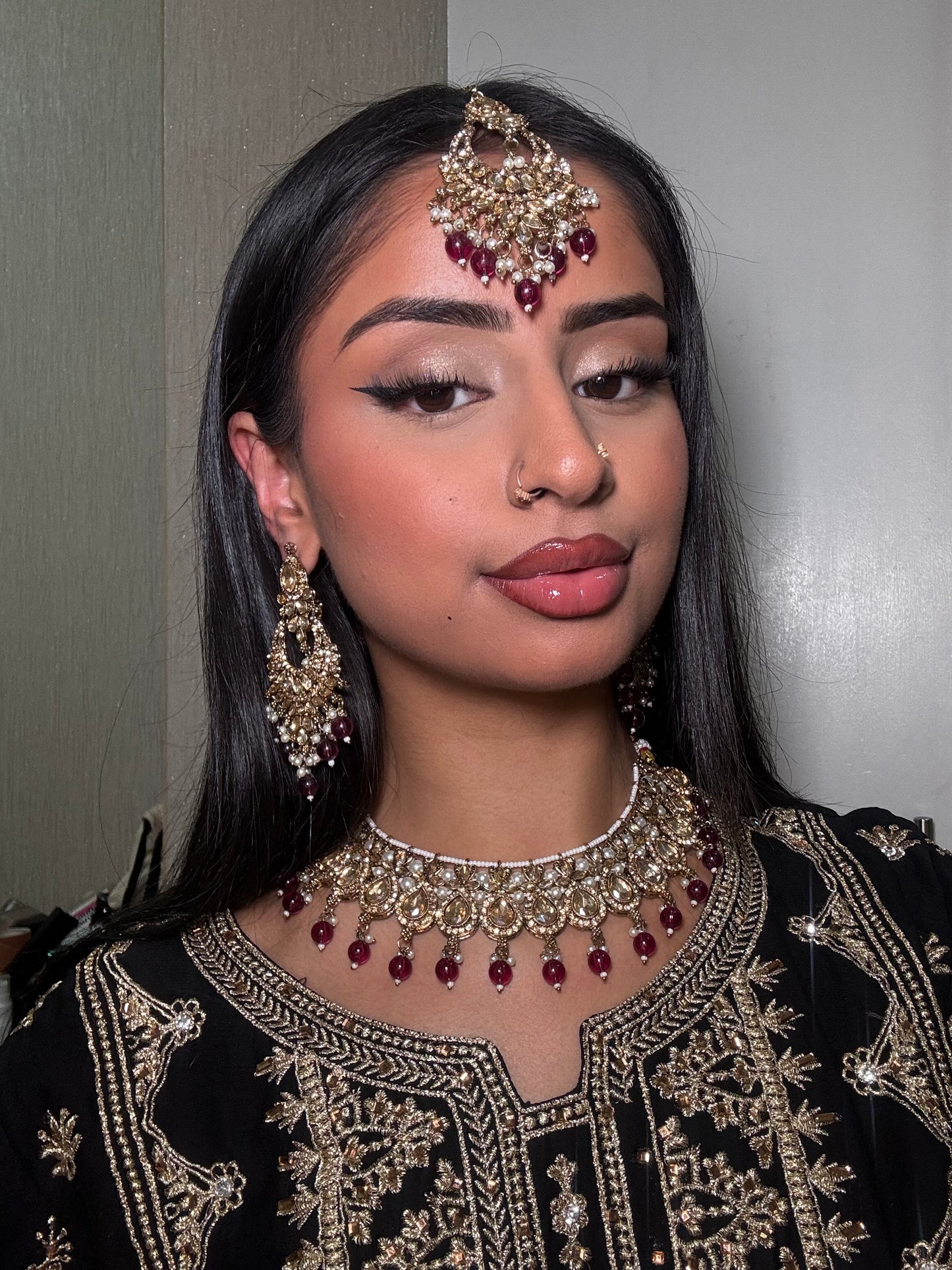 Farah jewellery set~ Dark purple